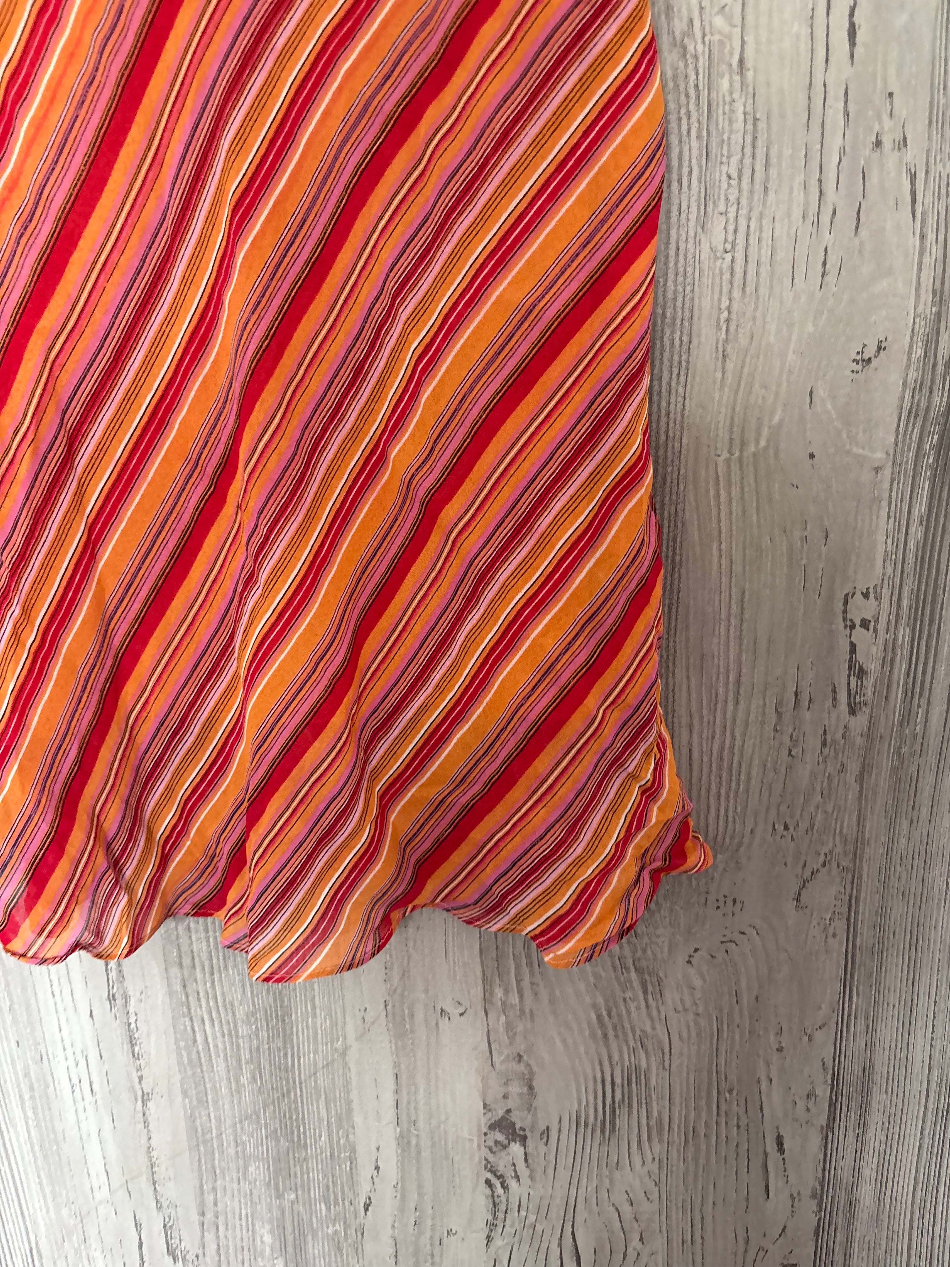 blue motion orange stripped skirt ( 30-34inch)