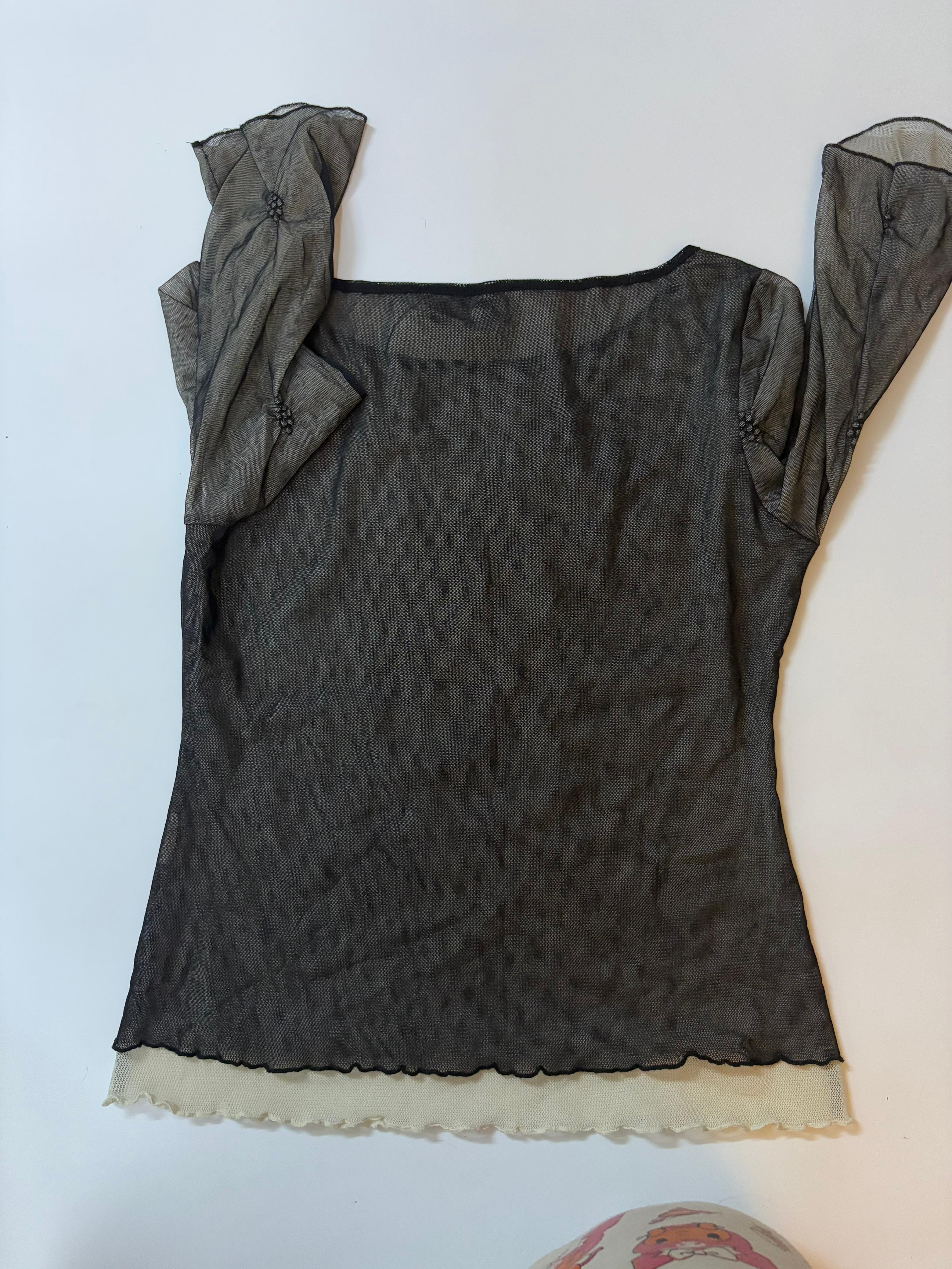 Cocomnentte black net top(38-40 inch)