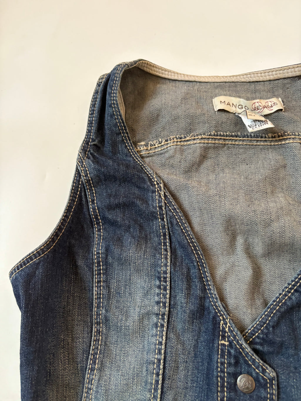 Mango jeans vest(38 inch)