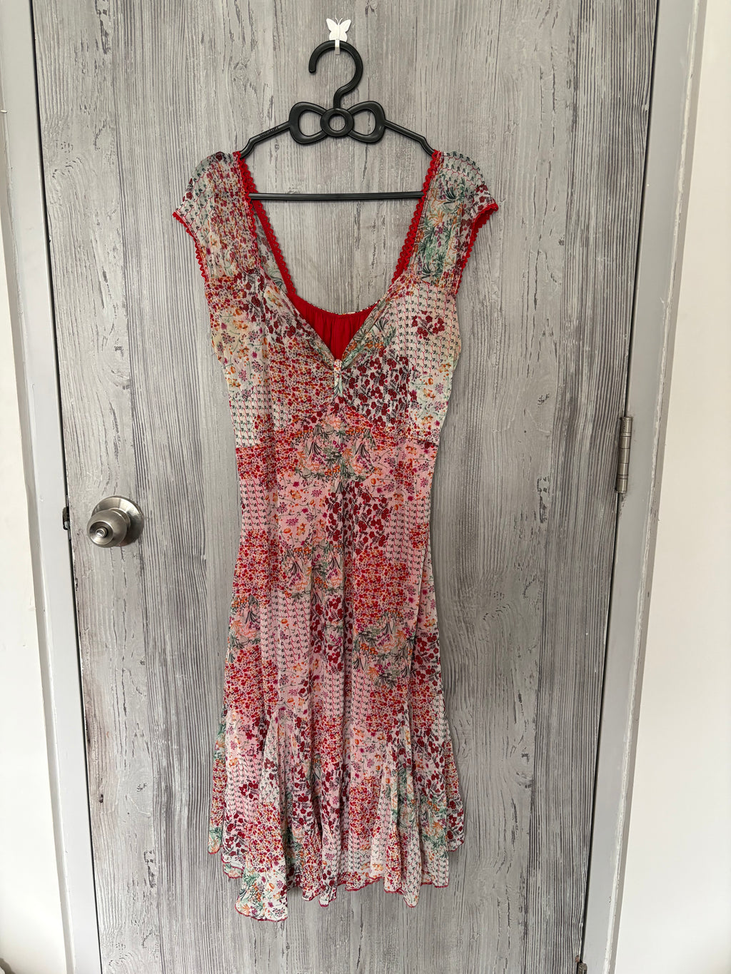Floral white dress(36-38 inch)