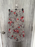 LIVRE Cheetah printed floral skirt(28 inch)