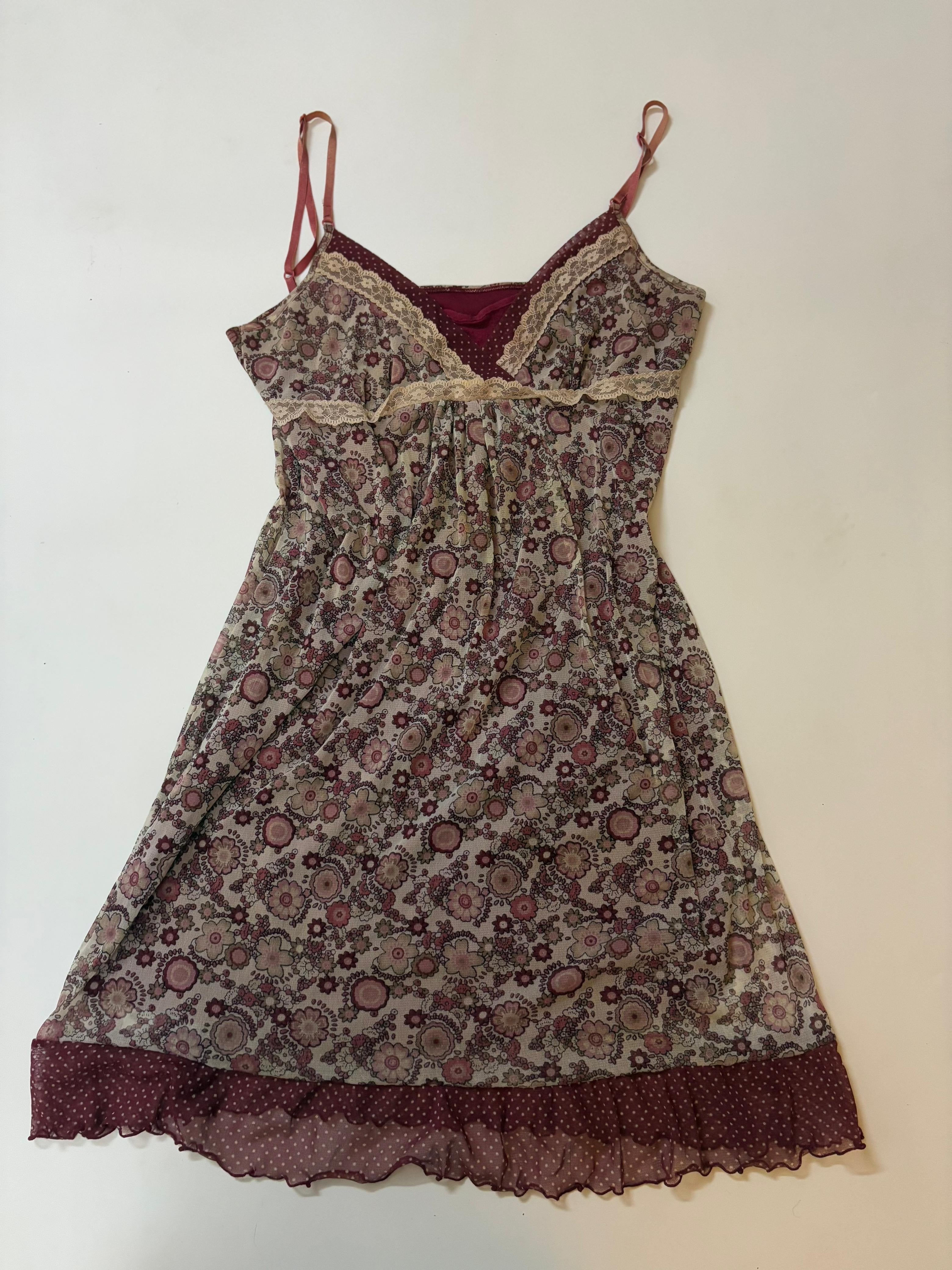 Floral white dress(36-40 inch)