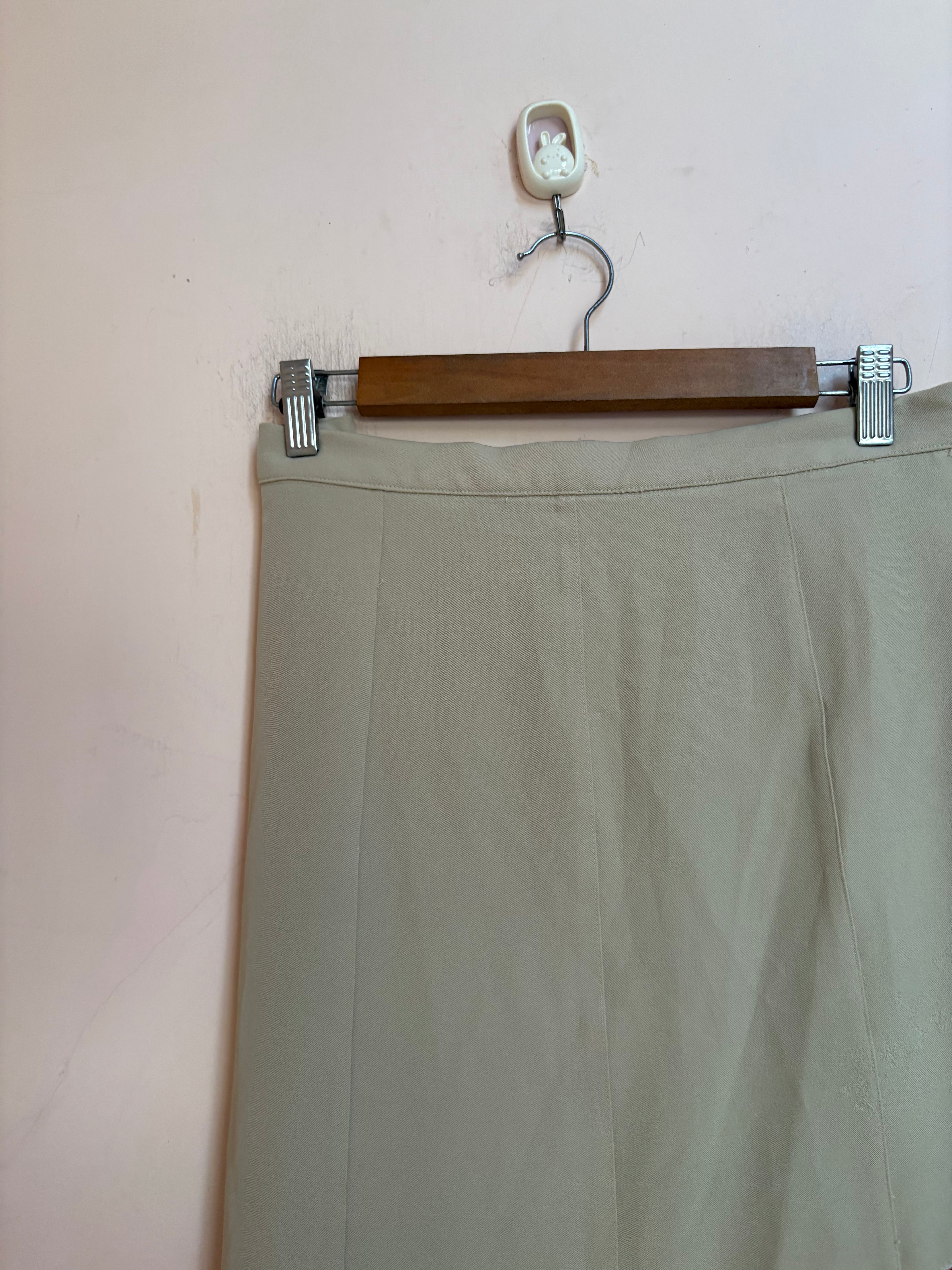Beige floral skirt half printed(32 inch)