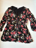 Mimi floral black top(34-40 inch)
