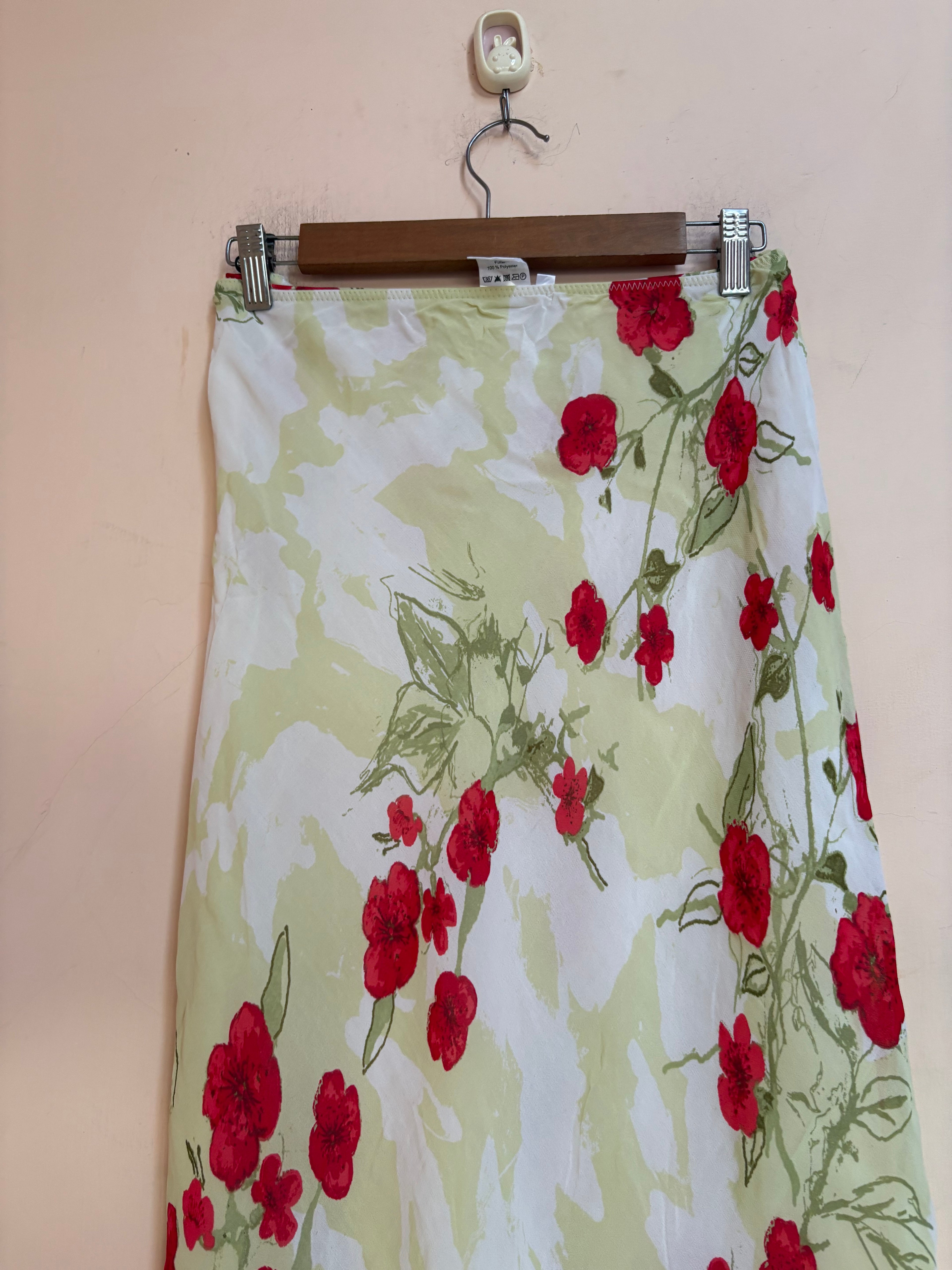 Blu motion yellow floral skirt(32-36 inch)