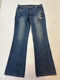 blue patch low rise jeans (32inch)