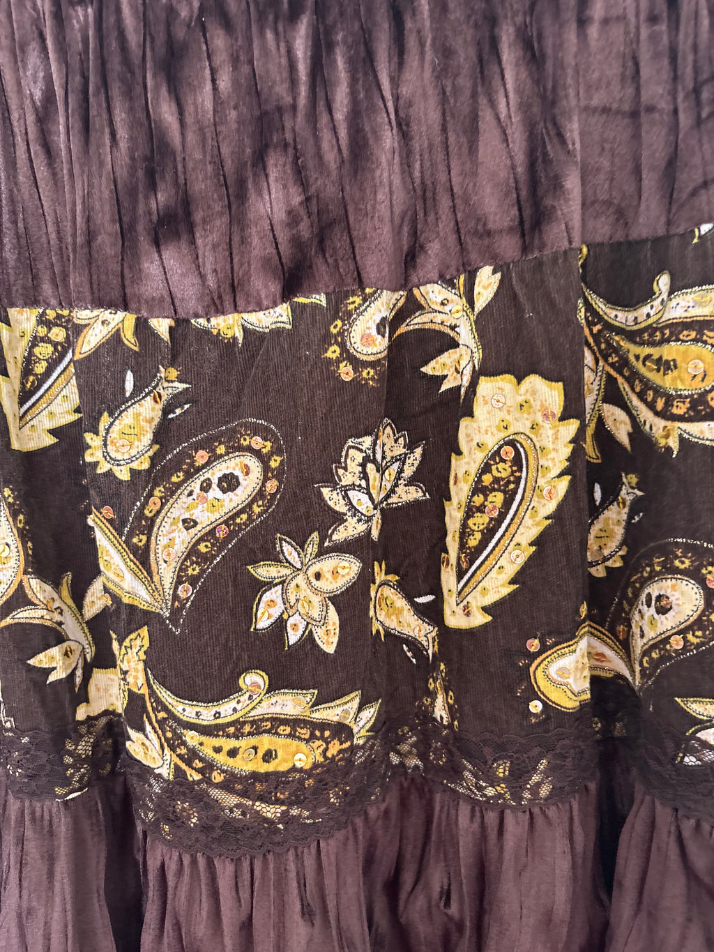 paisley brown skirt 30-32inch)
