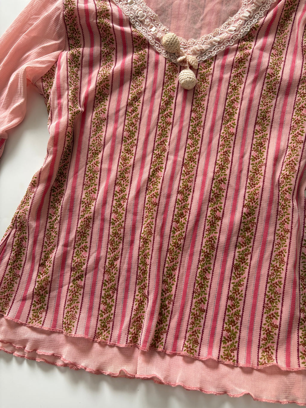 Pink v neck Barbie top(36 inch )