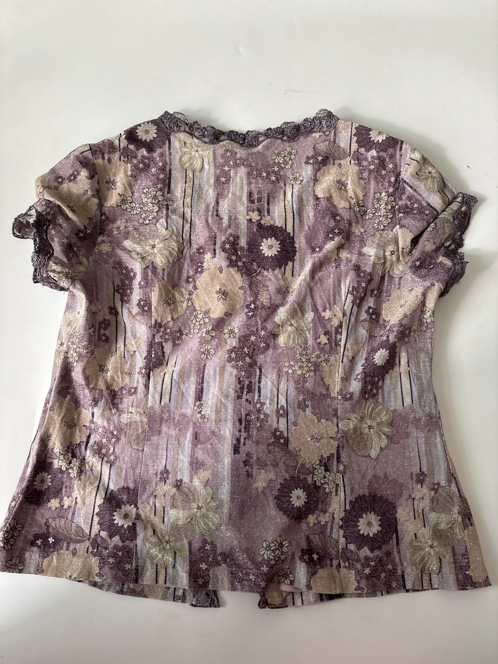PASSION purple glitter floral top(38-40 inch)