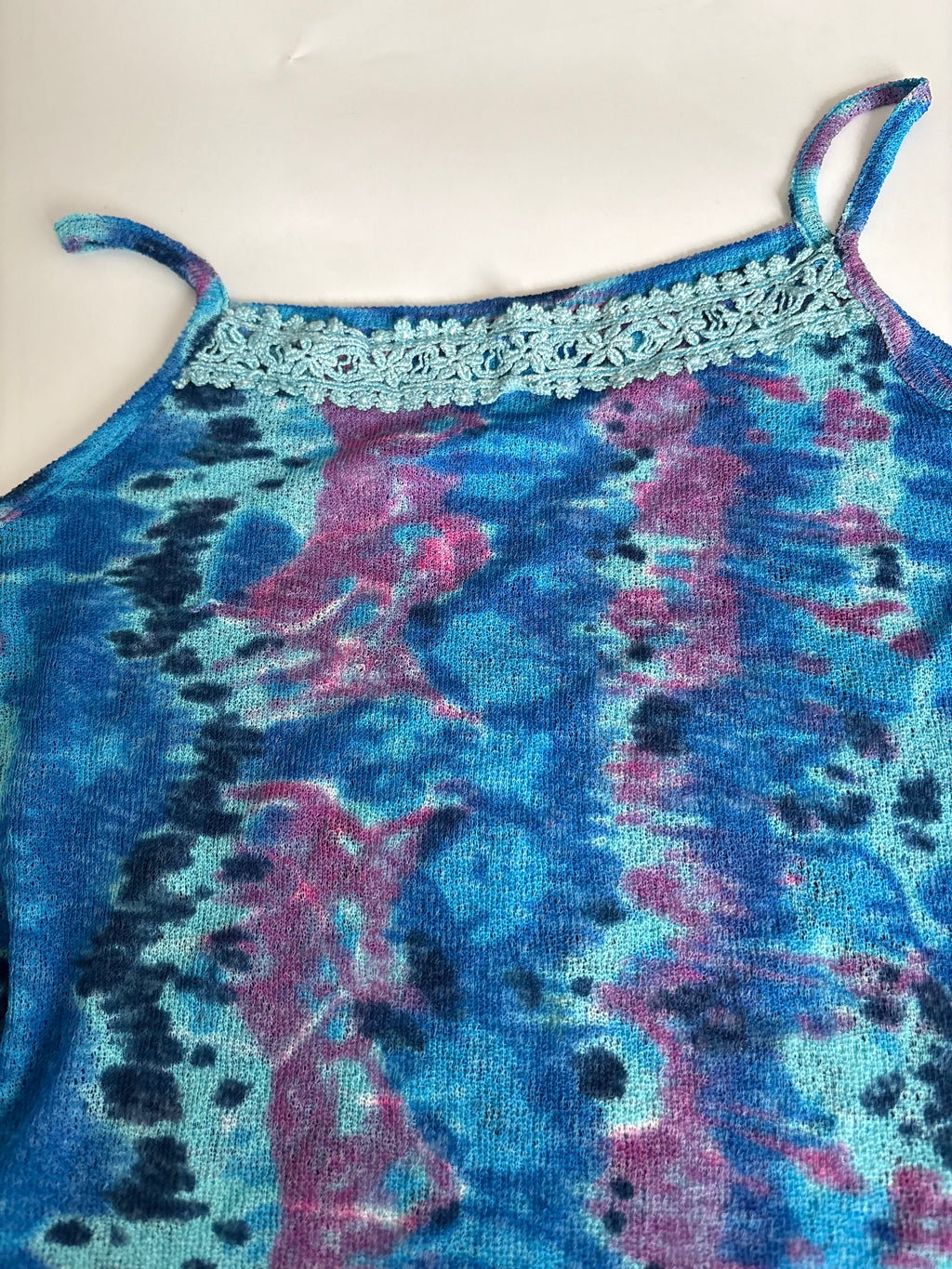 Tie dye blue cami top(34-38 inch)