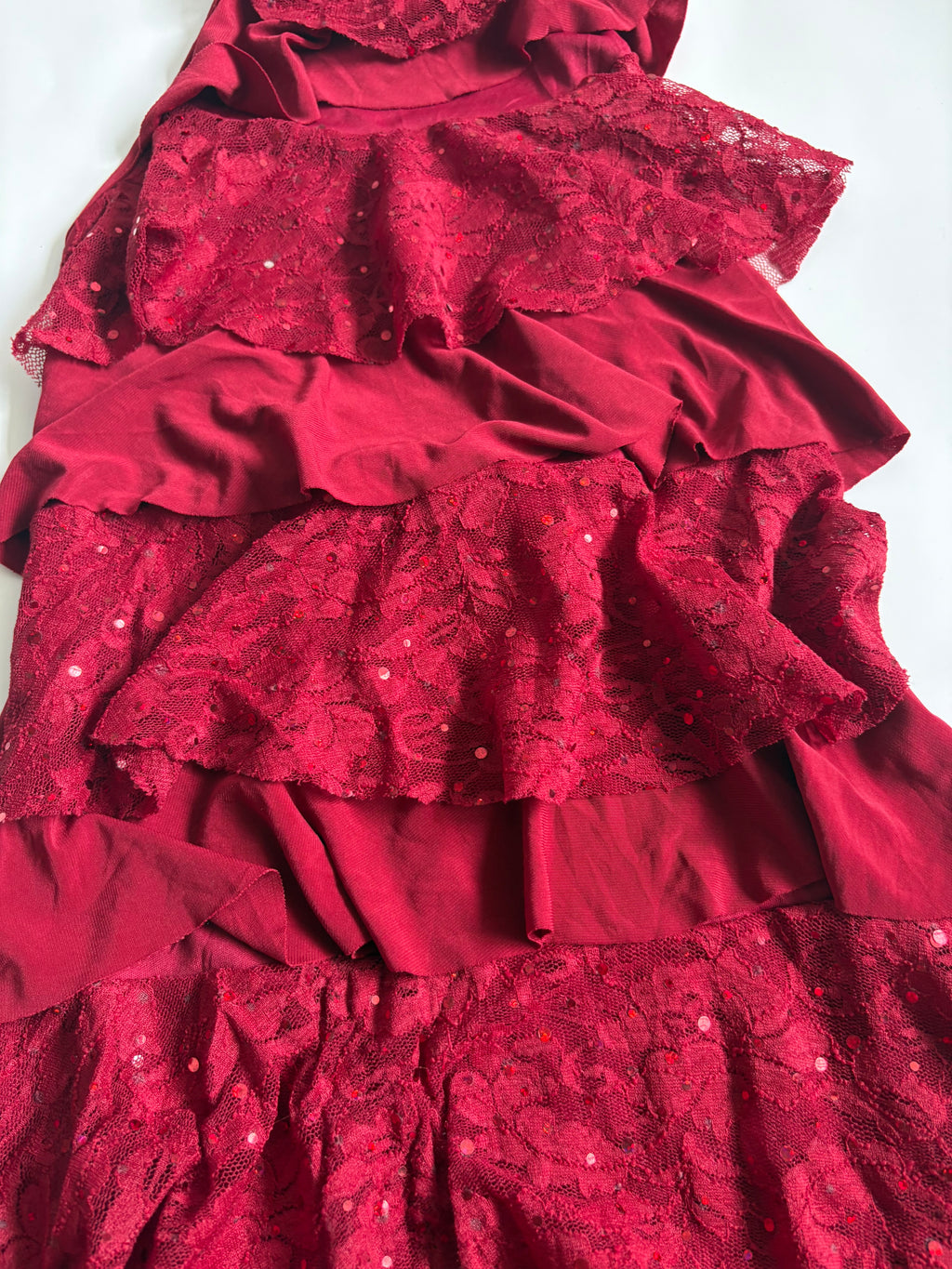 Studio Y ruffle halter red top(30-32 inch)