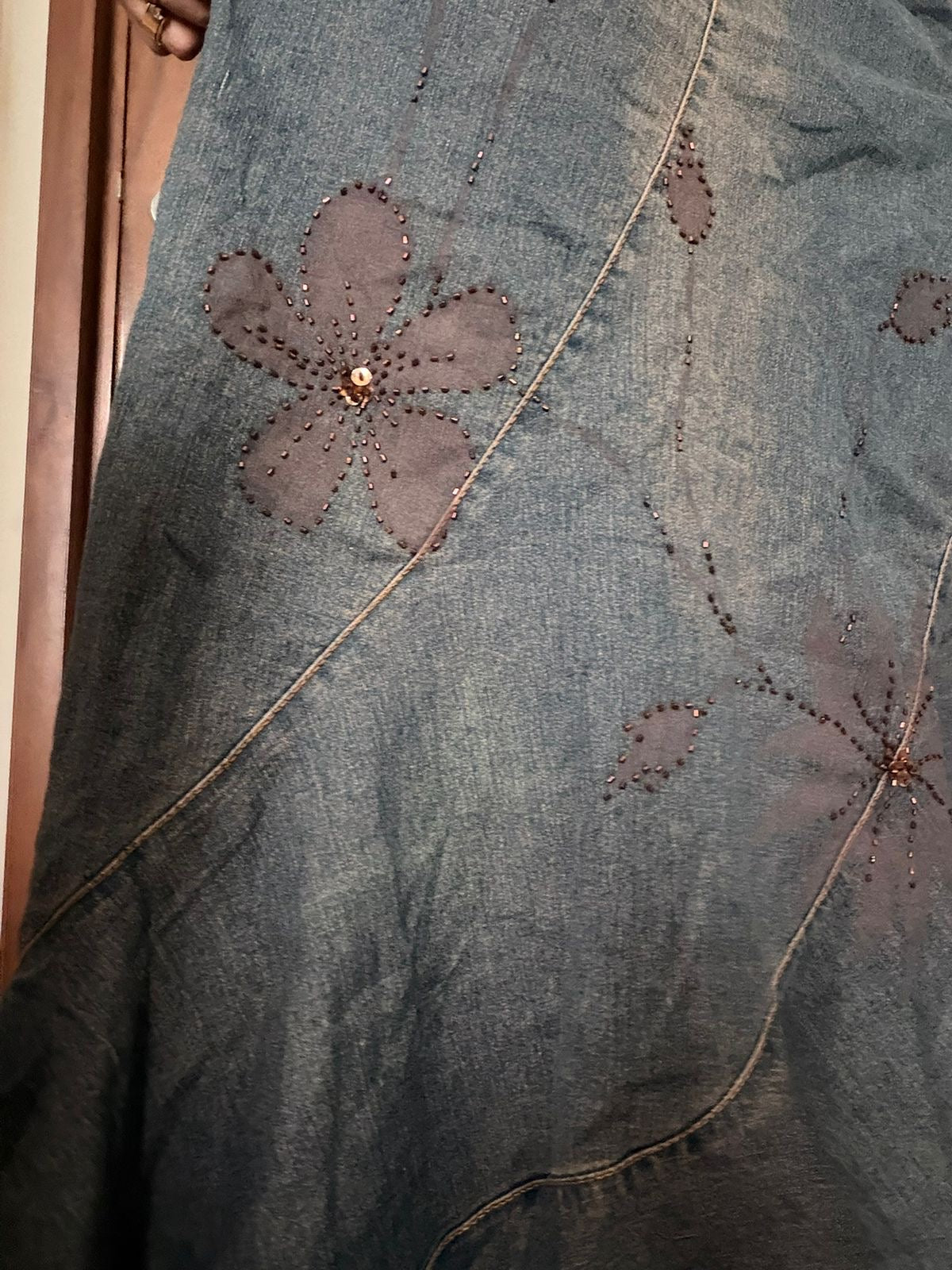 Floral beaded skirt(36 inch)