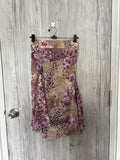 Purple flowy floral skirt (33inch)