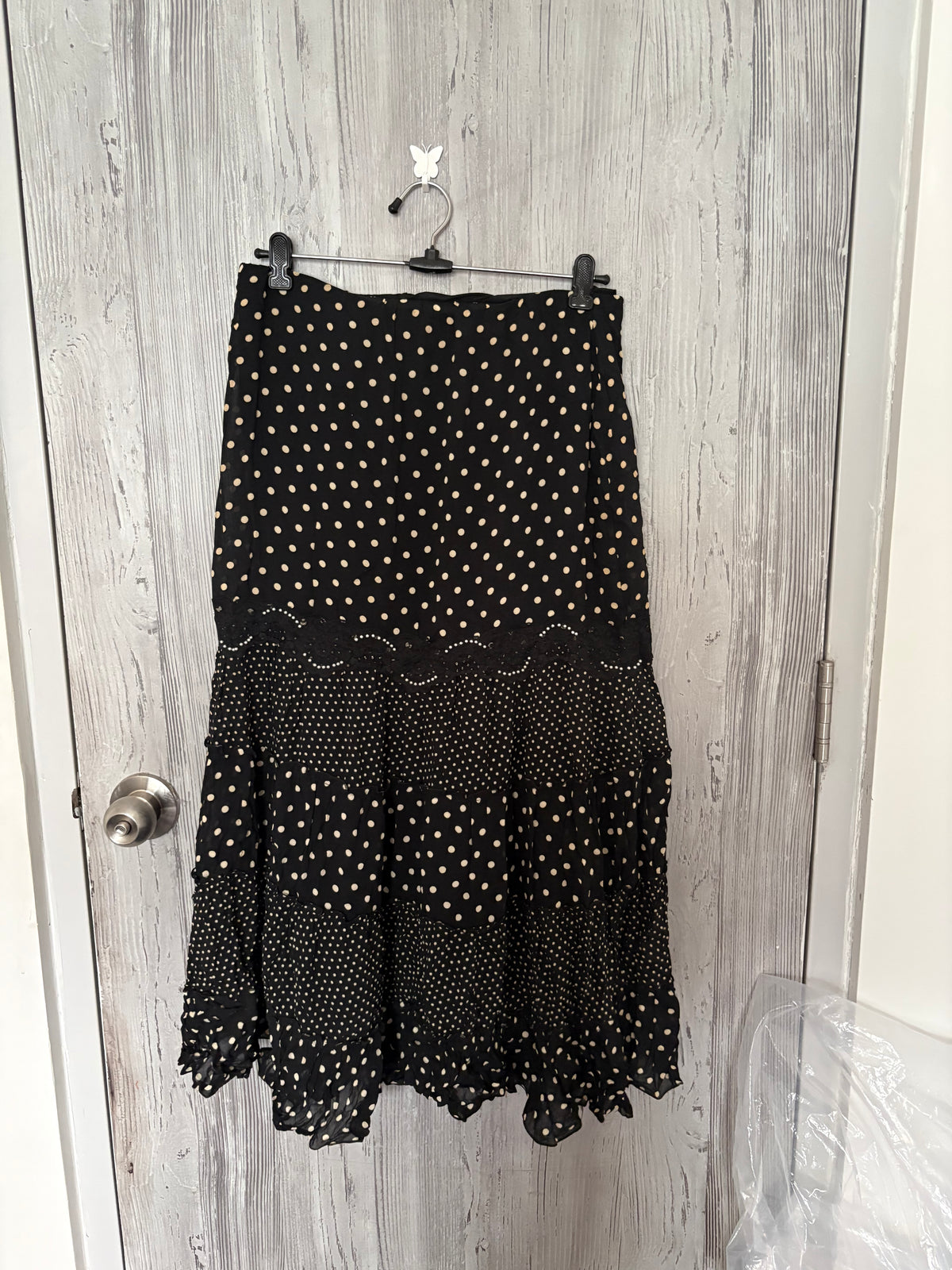 polka dot ruffle skirt (30-34inch)