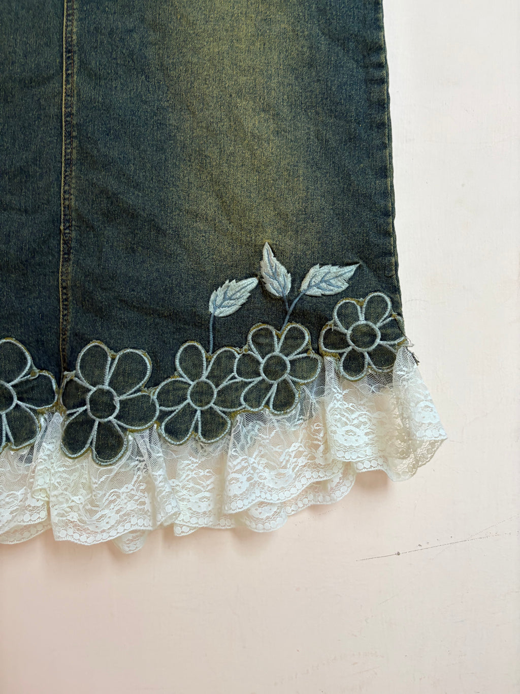 Floral net midi skirt(30-32 inch)