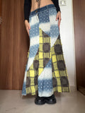 UP2U  checks denim skirt(28 inch)