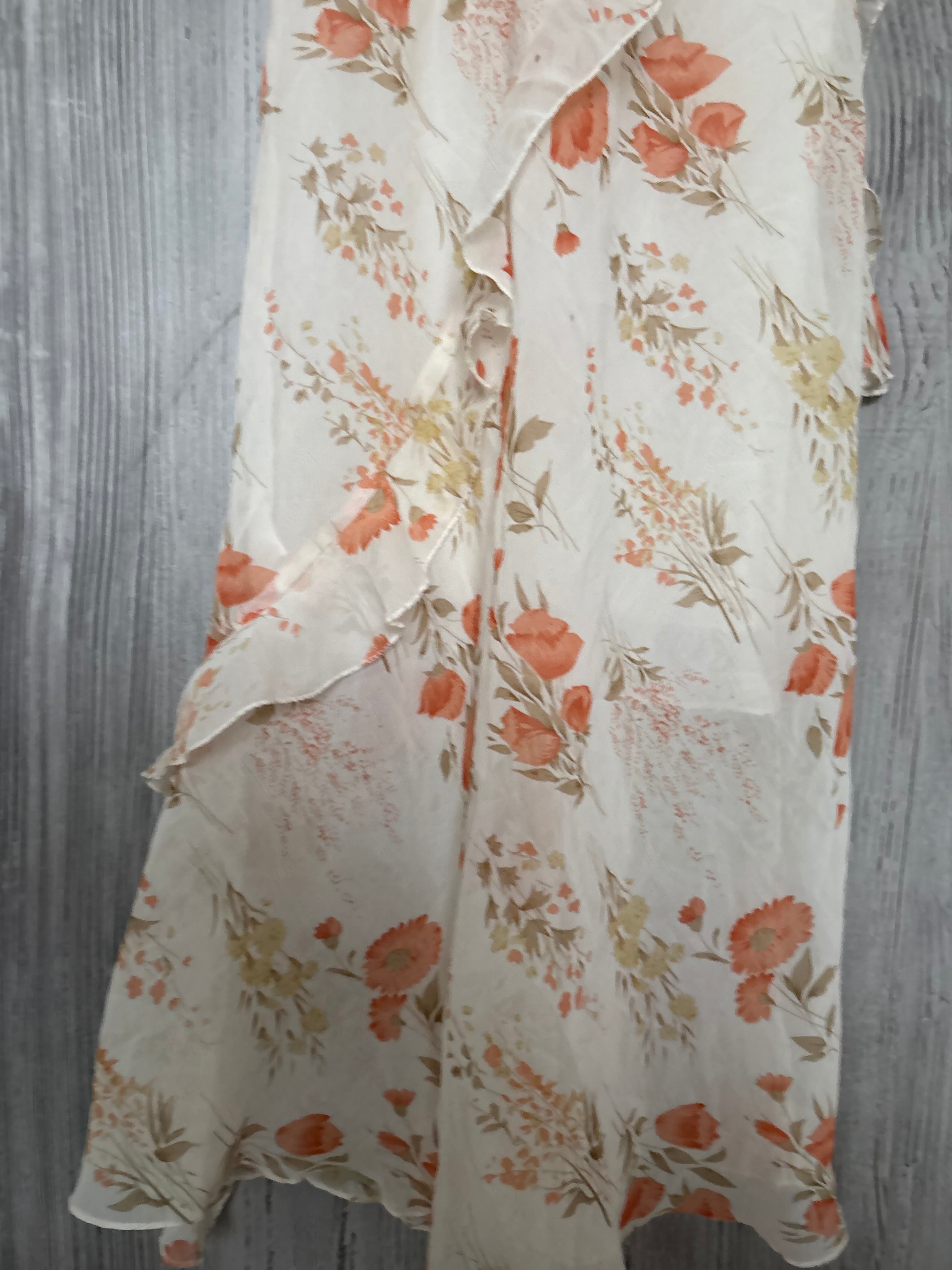 white floral euro dress (32-34inch)
