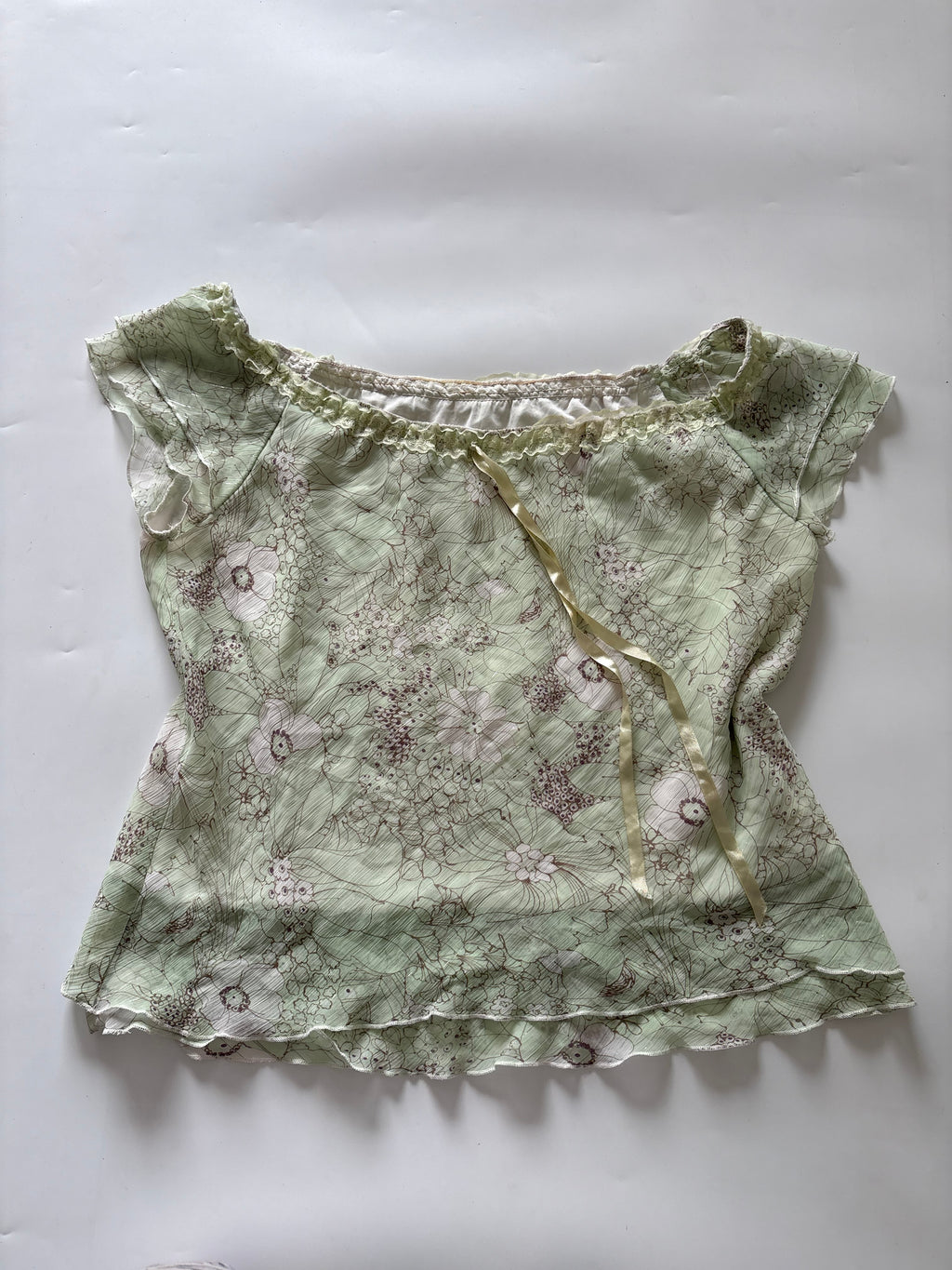 Green floral top(44-46 inch)
