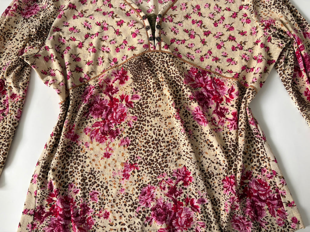 Chiau ling floral top(40-42 inch)