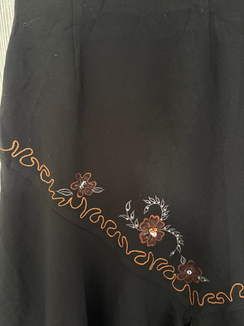 AQUASKIN floral black skirt(26 inch)