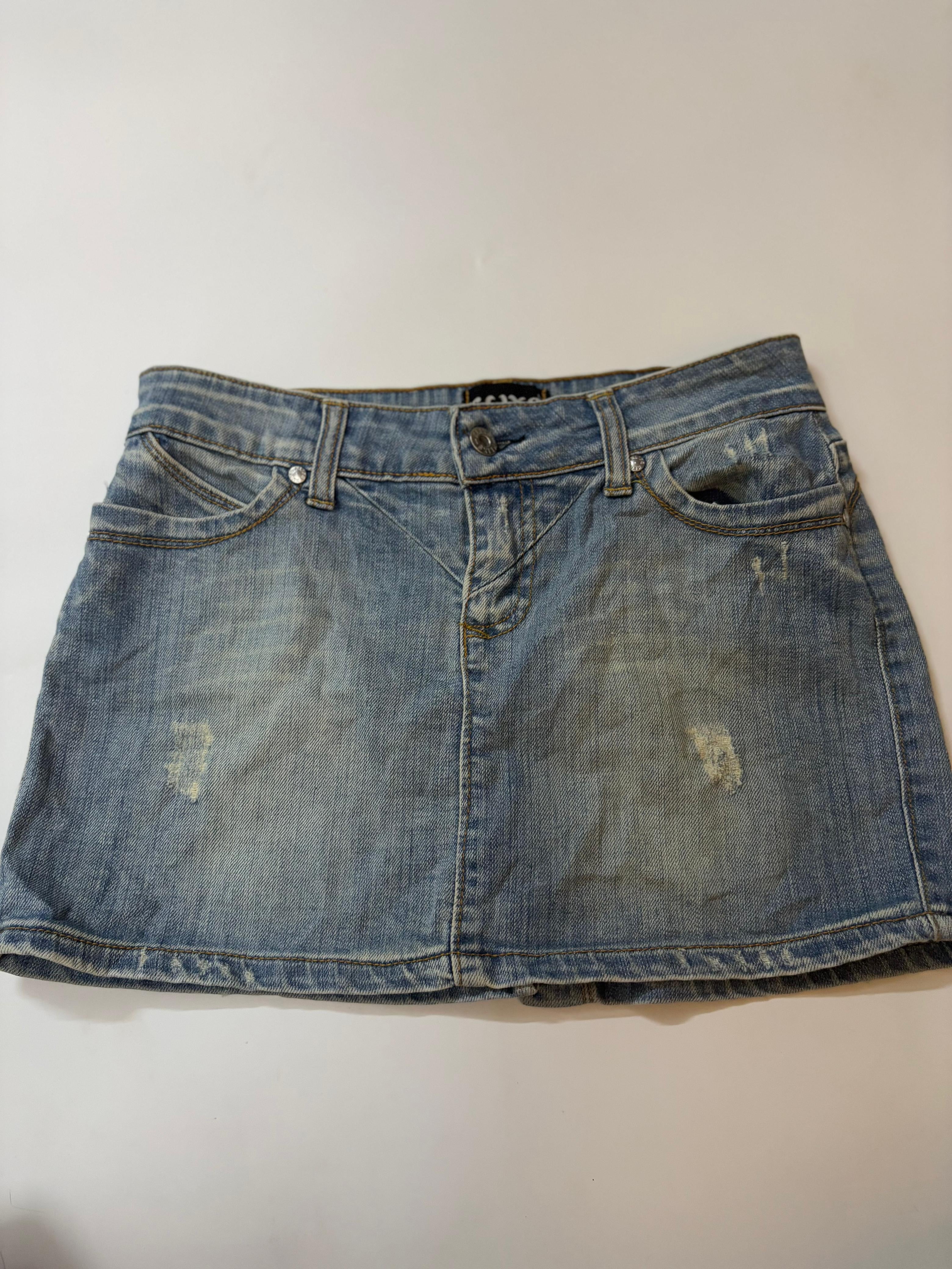 KLIXS jeans mini skirt(30 inch)