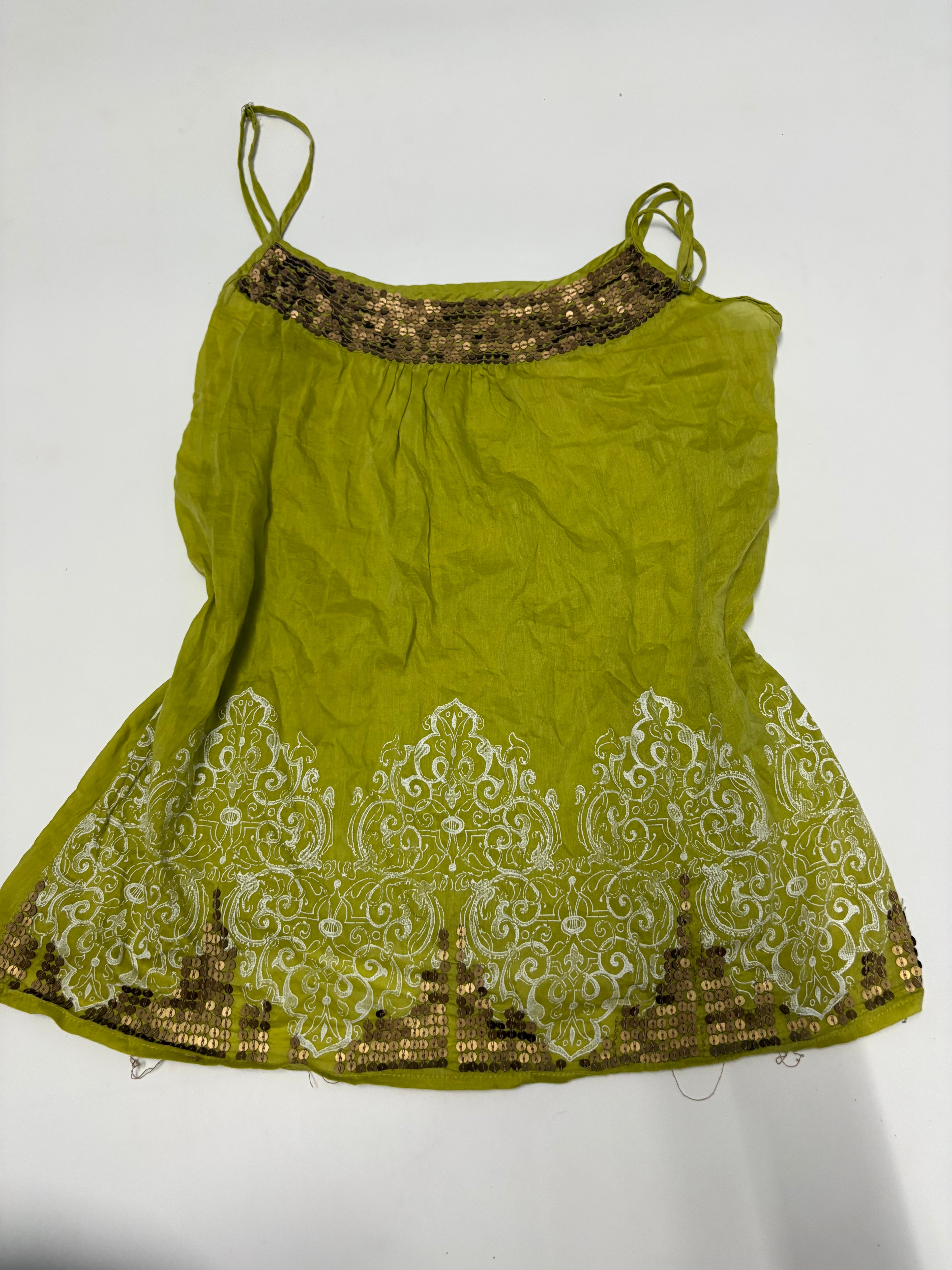 Green sequin design top(34inch)