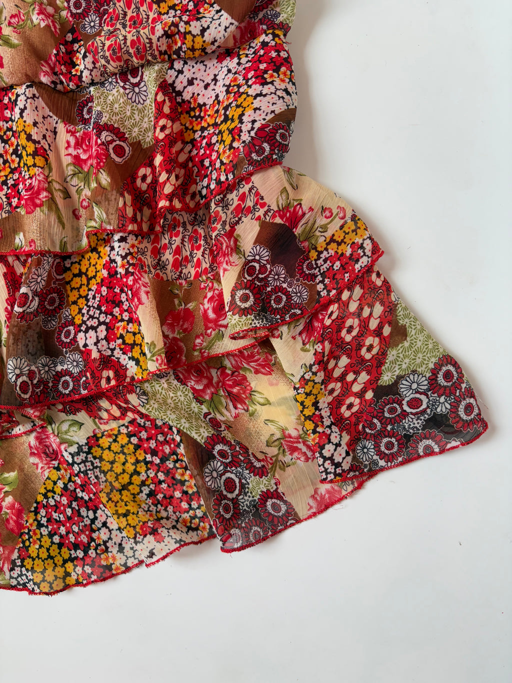 Ruffle floral top(32-36 inch)