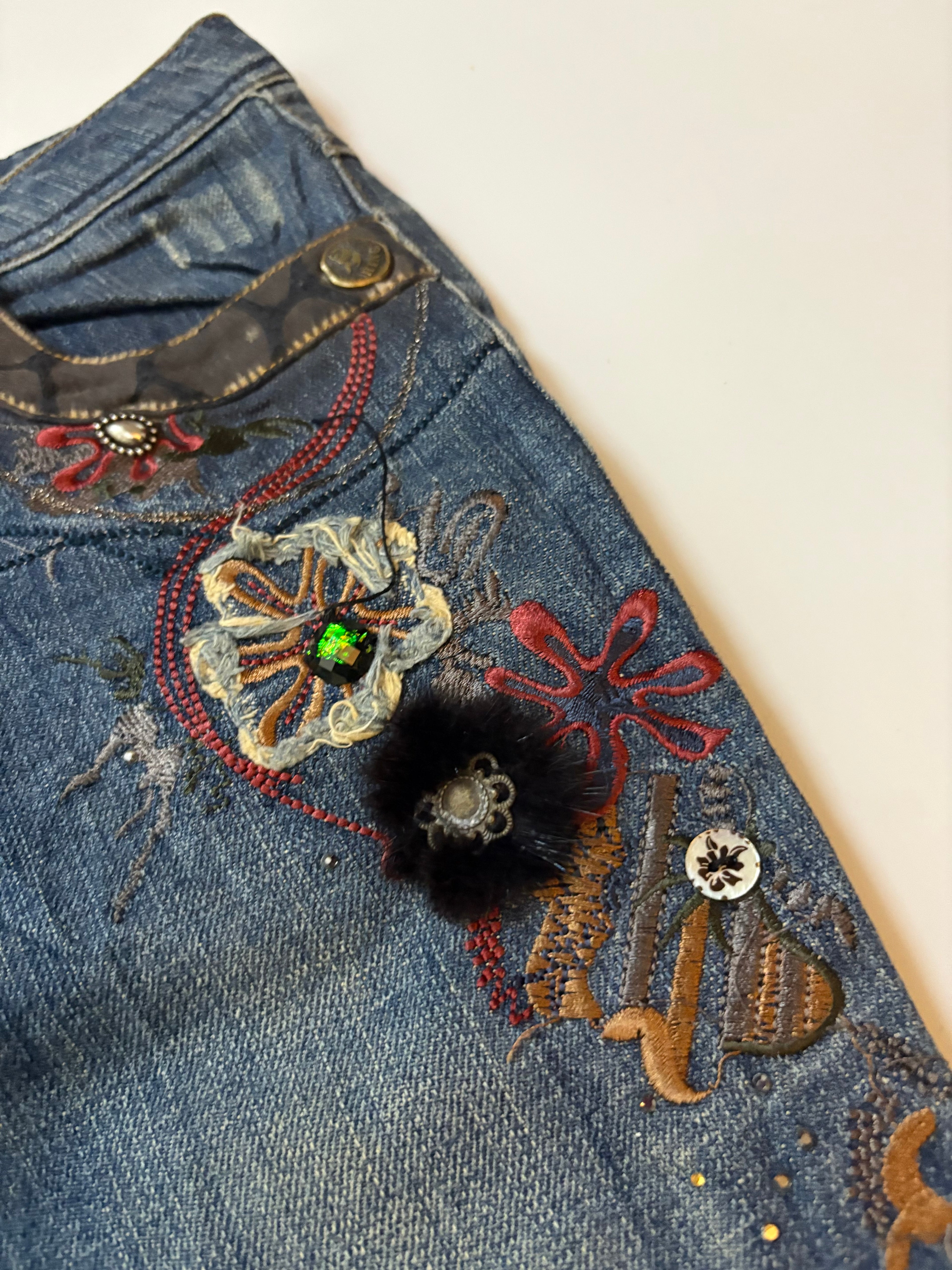 MICROO low rise jeans(26 inch)