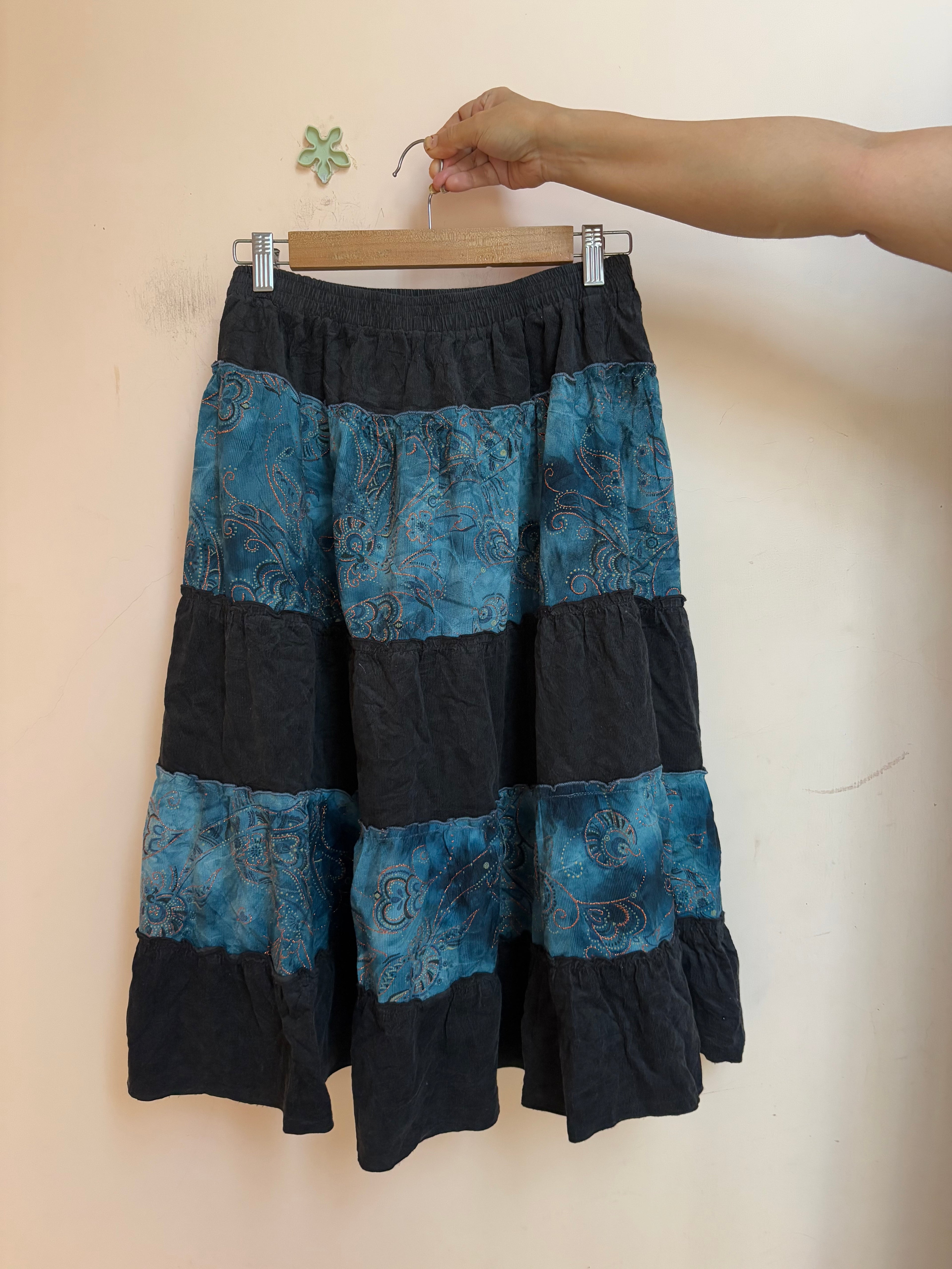 fairy blue brown skirt (26-30inch)