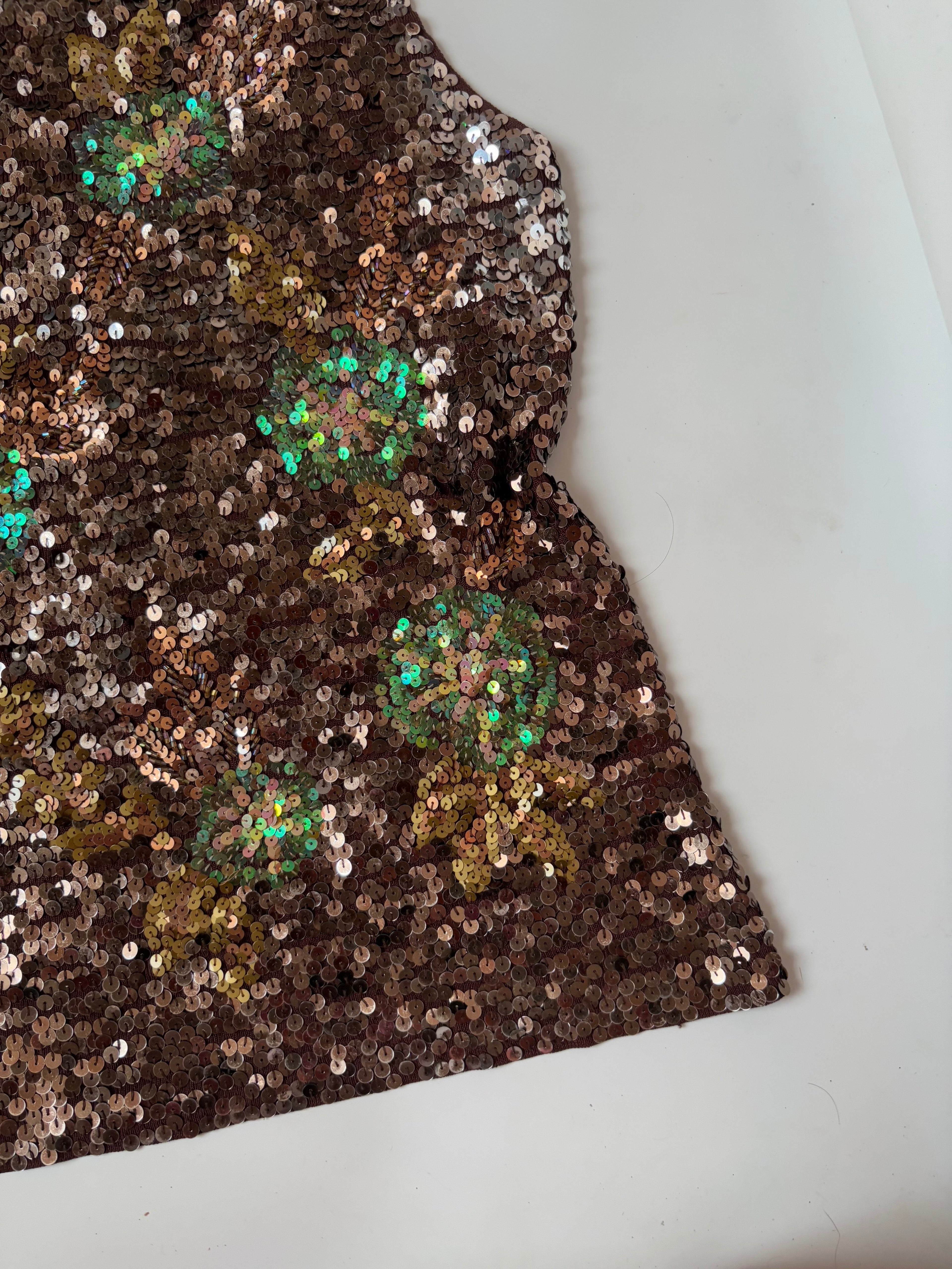 PERLINA shimmer brown top(38-42 inch)