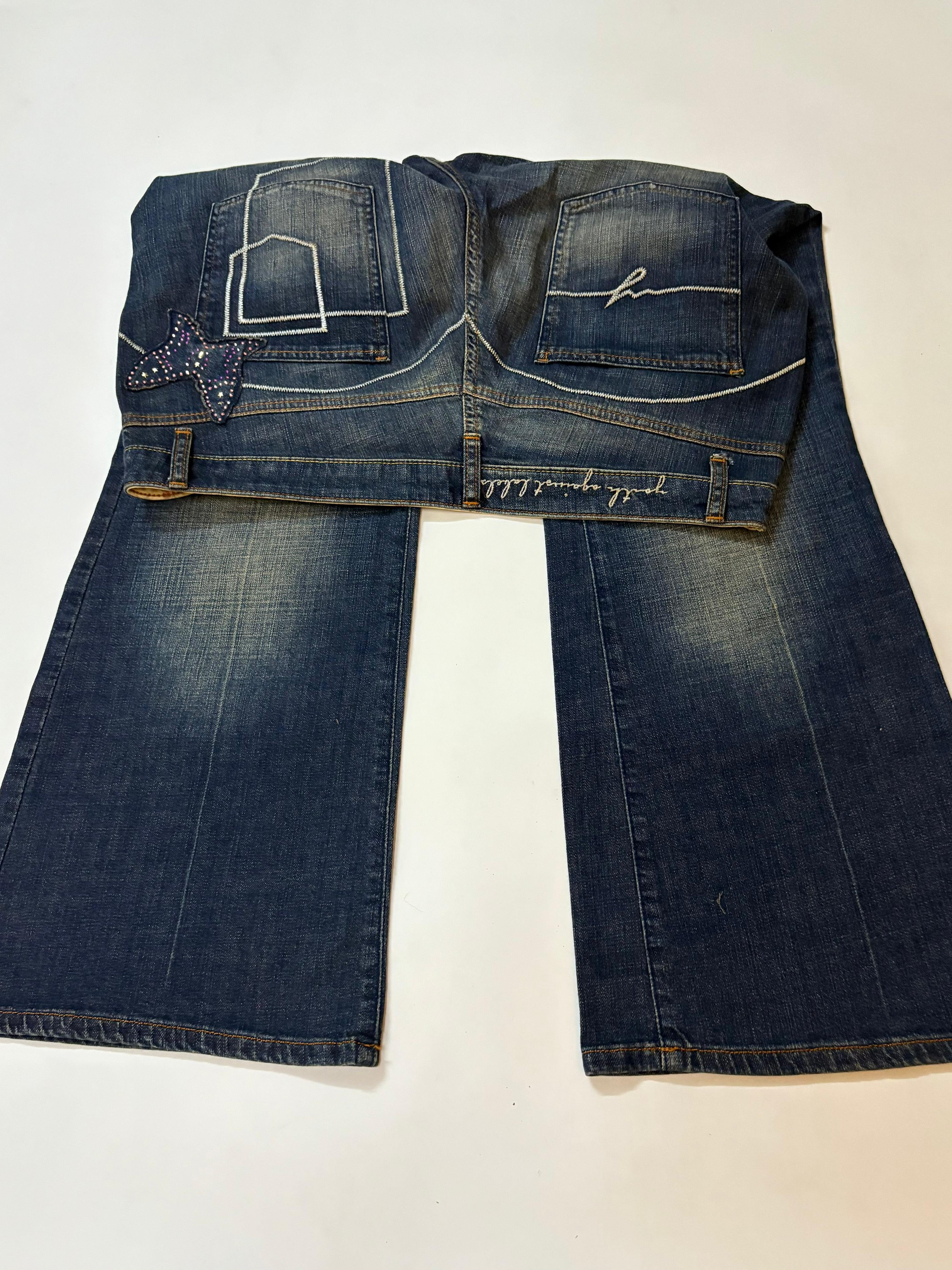 Butterfly back mid rise jeans(38inch)