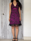 morgan and co purple dress (32-34inch)
