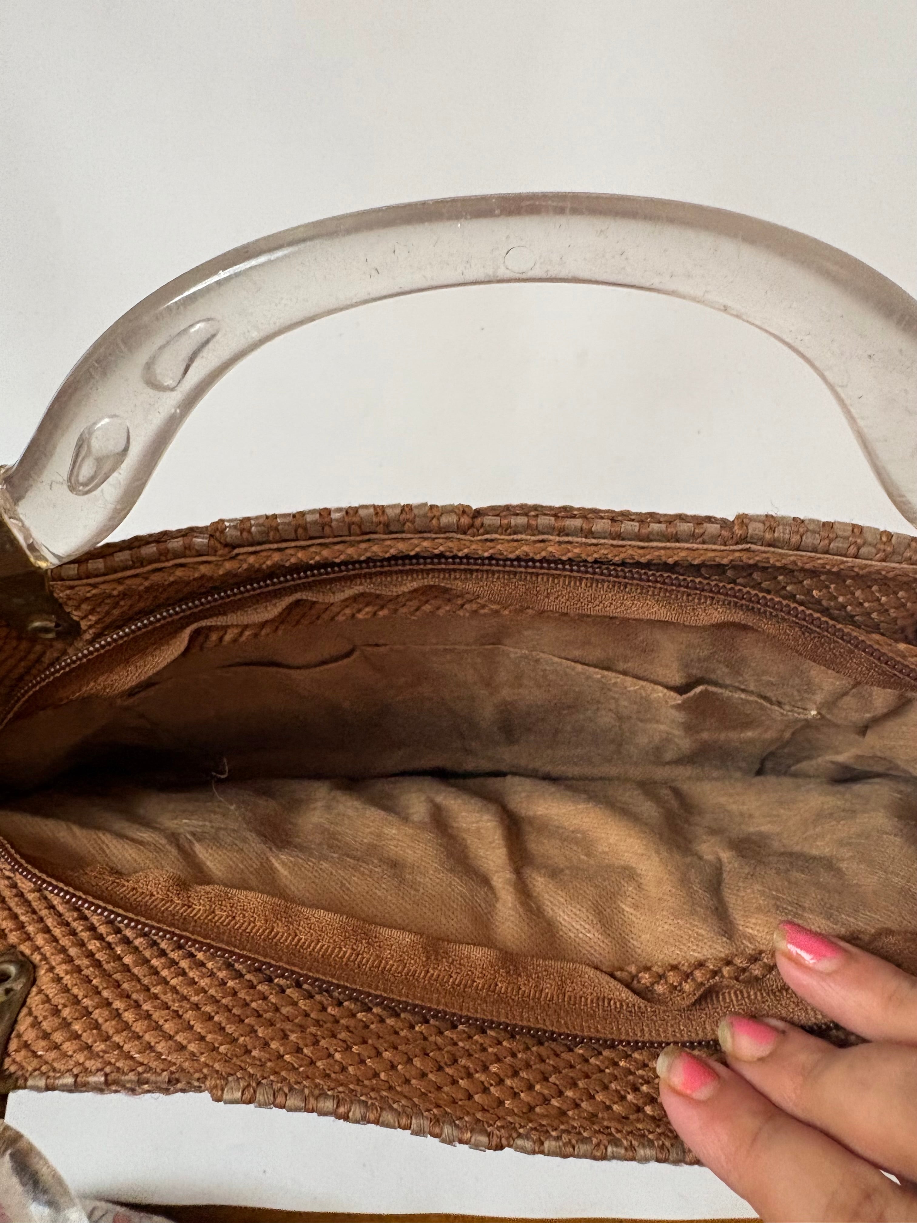 Beige hand bag