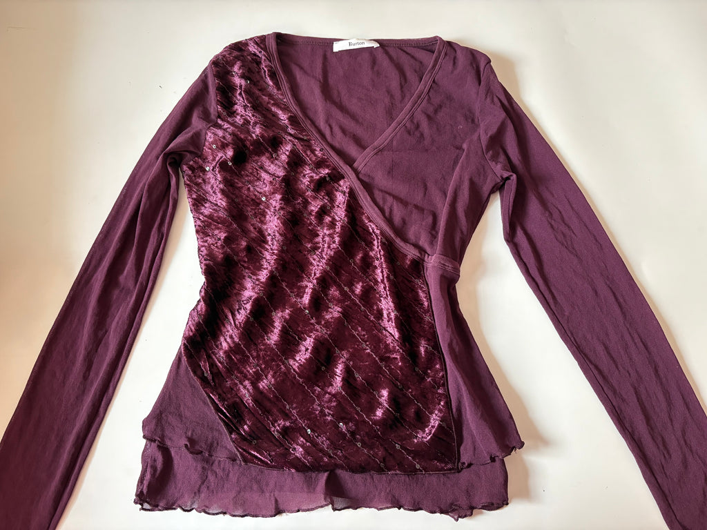 burton velvet purple top (38inch)