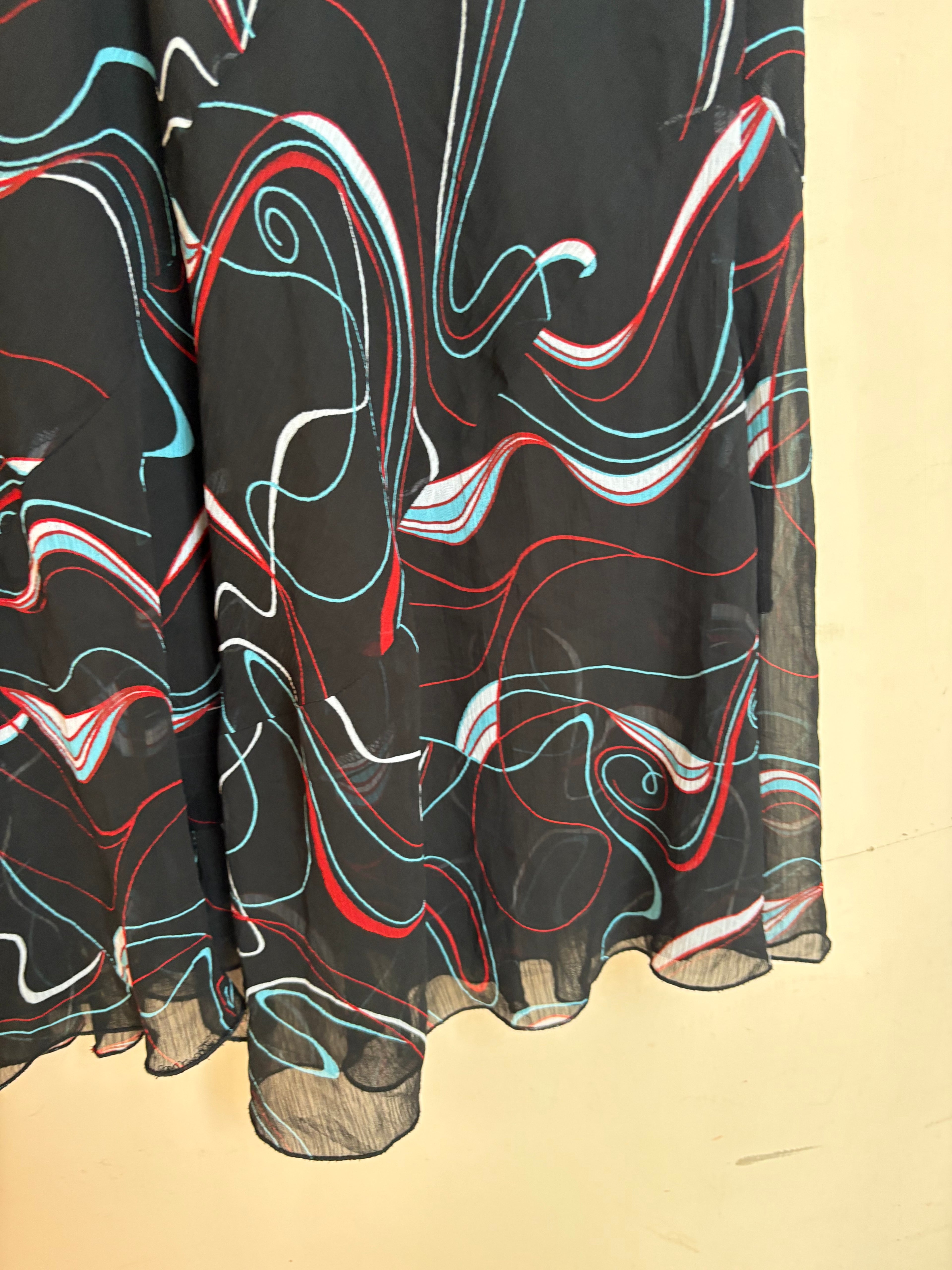 Scribble black skirt(34-38 inch)