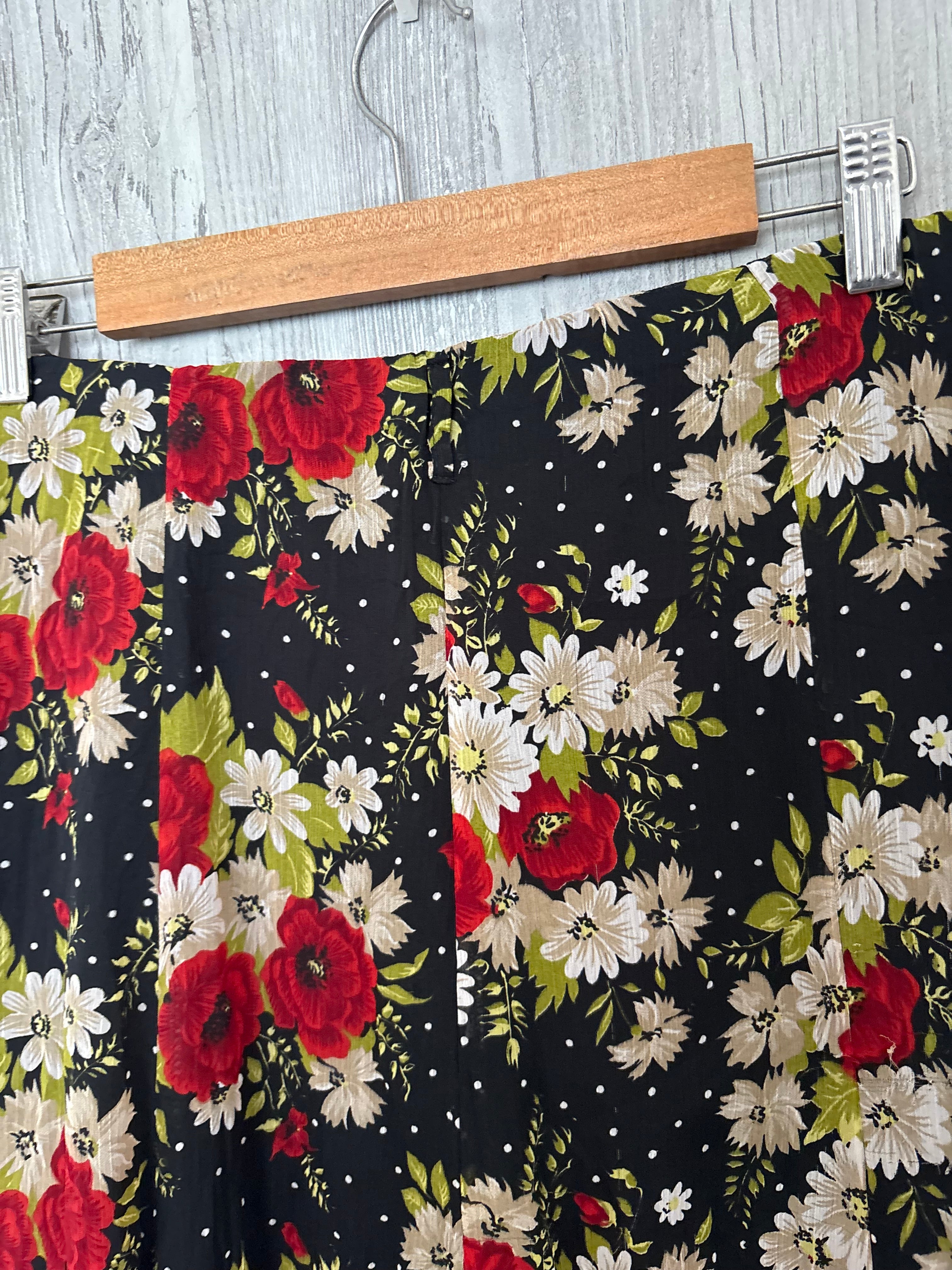 floral viscose skirt made in italy (30-34inch)
