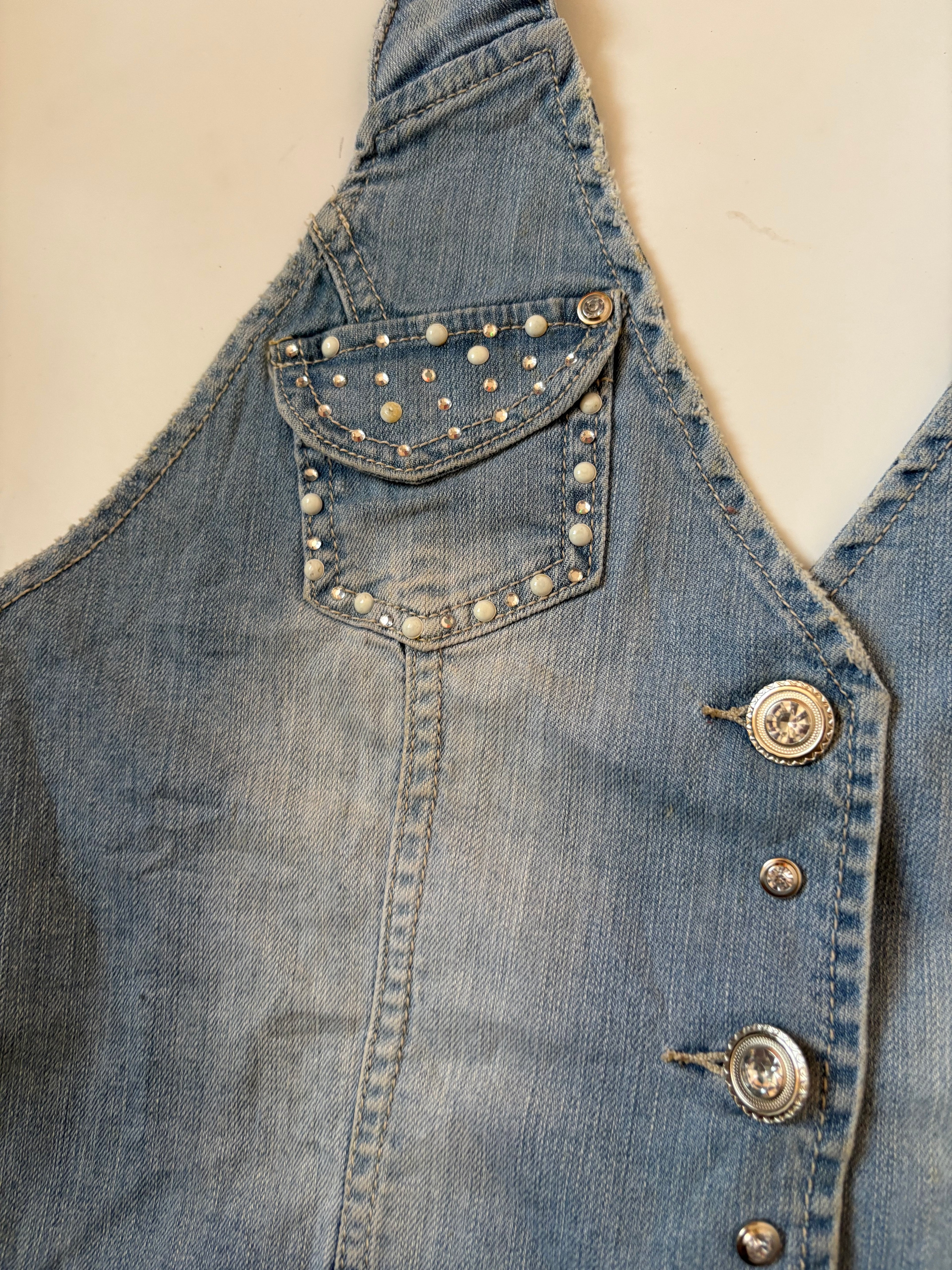 Beaded light blue vest(38 inch)