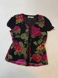 STT floral black top(38-42 inch)