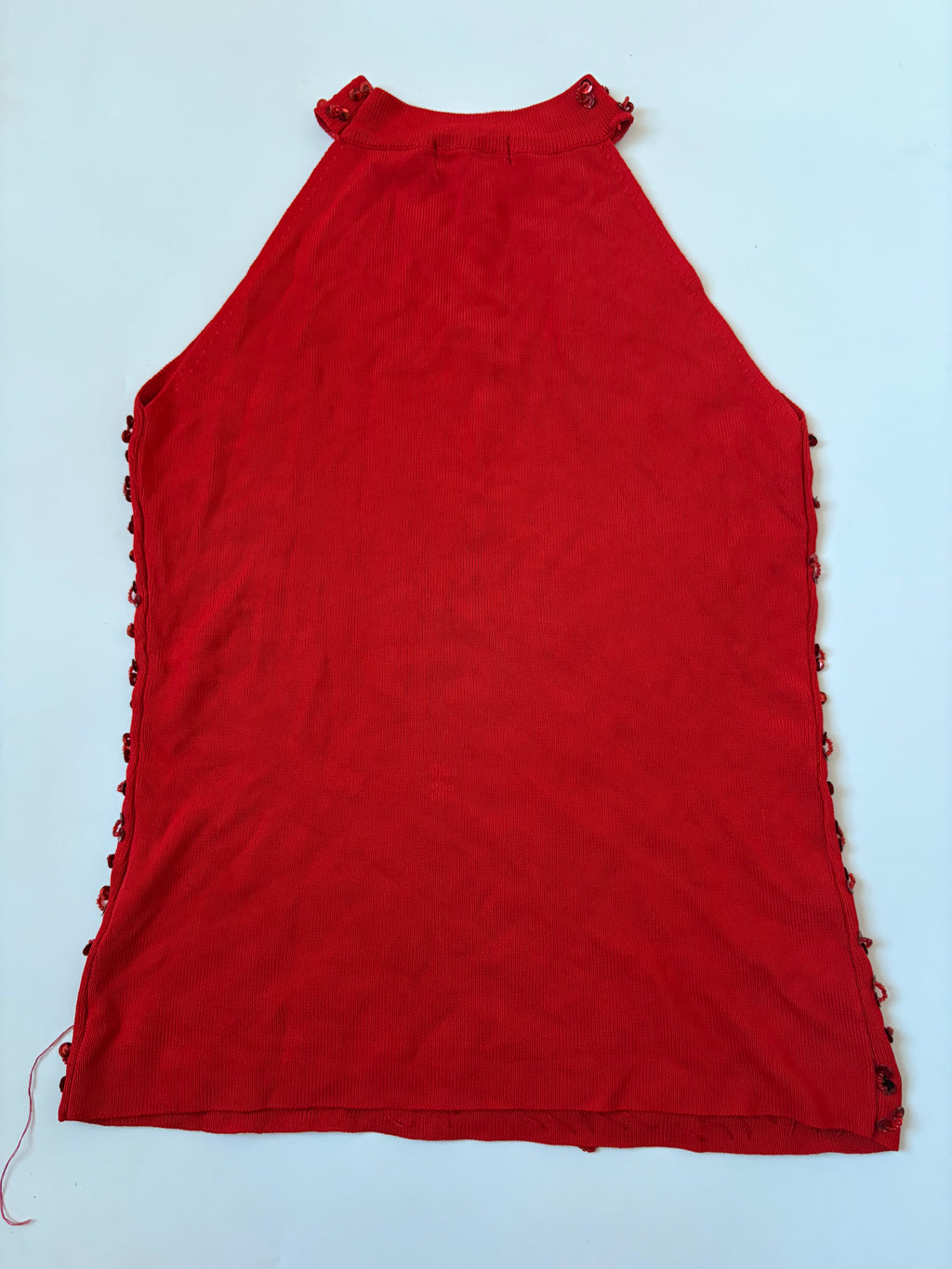 red beaded halter top ( 32-34inch)