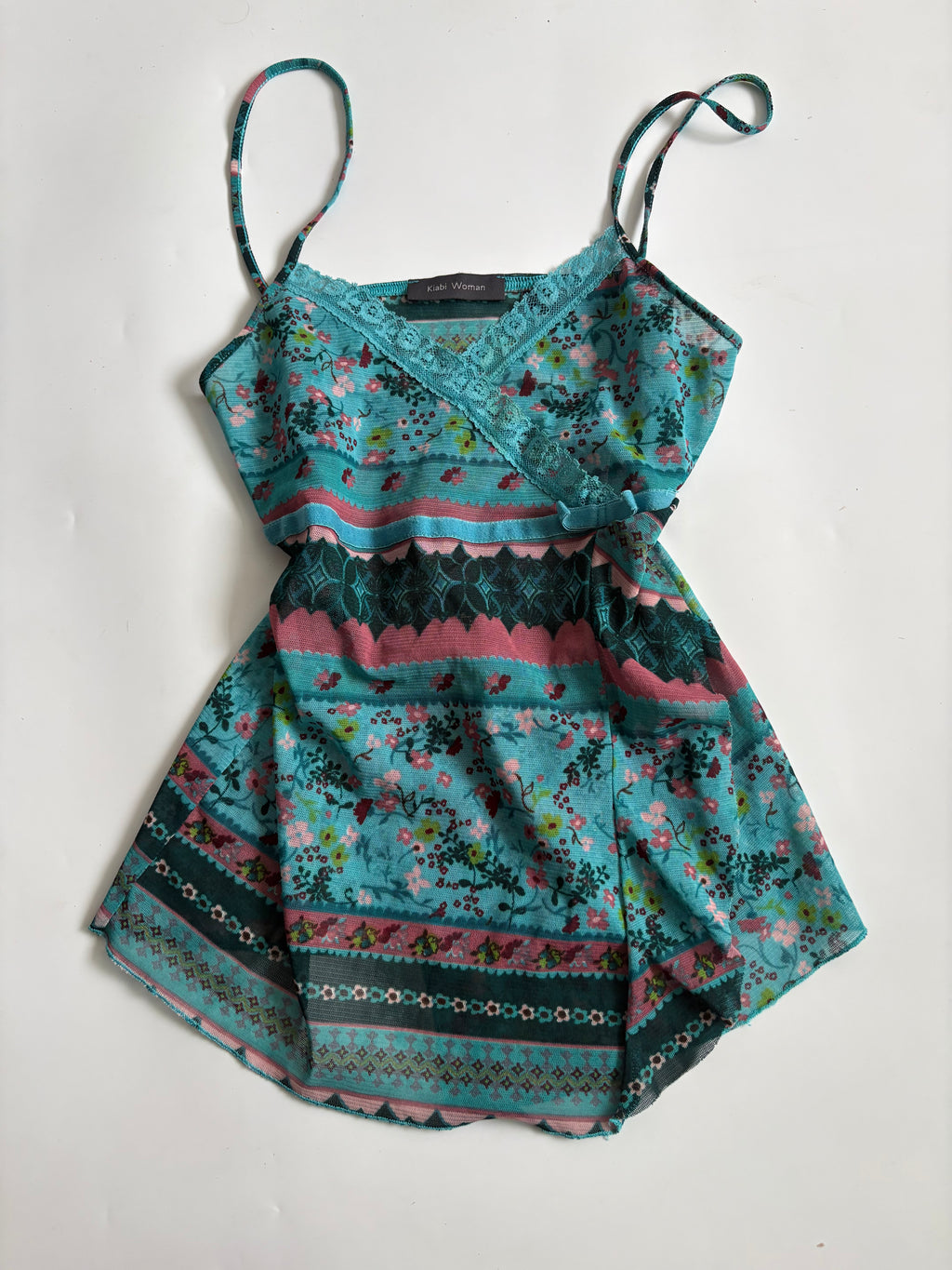 kiabi woman teal cami (34inch)