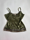 CASUAL W.E.A.R green velvet top(32-34 inch)