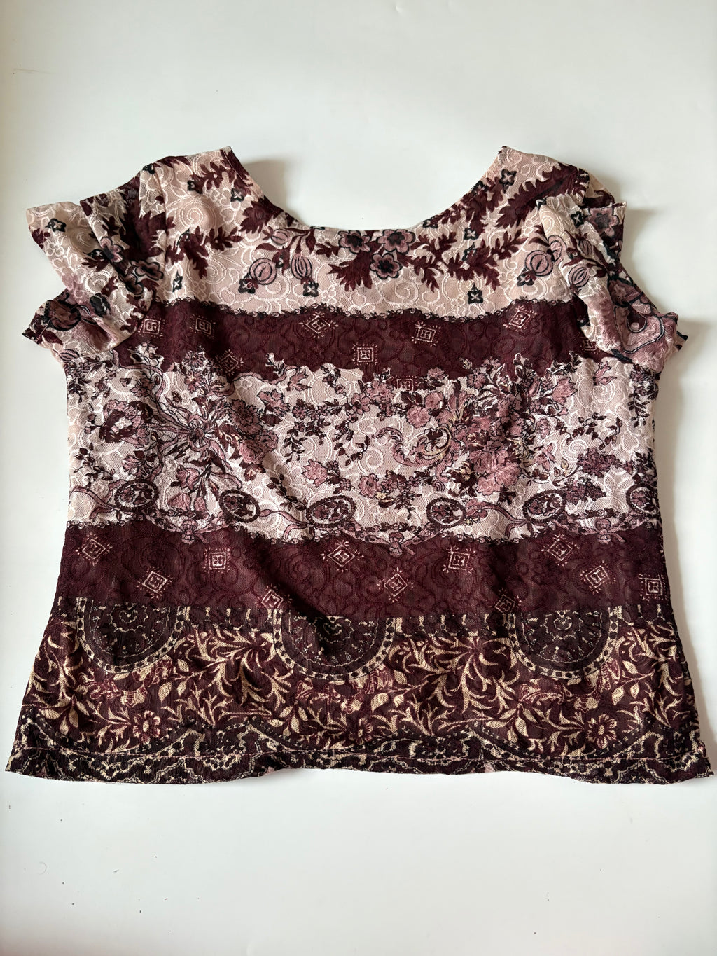 purple printed mesh top ( 40-44inch)