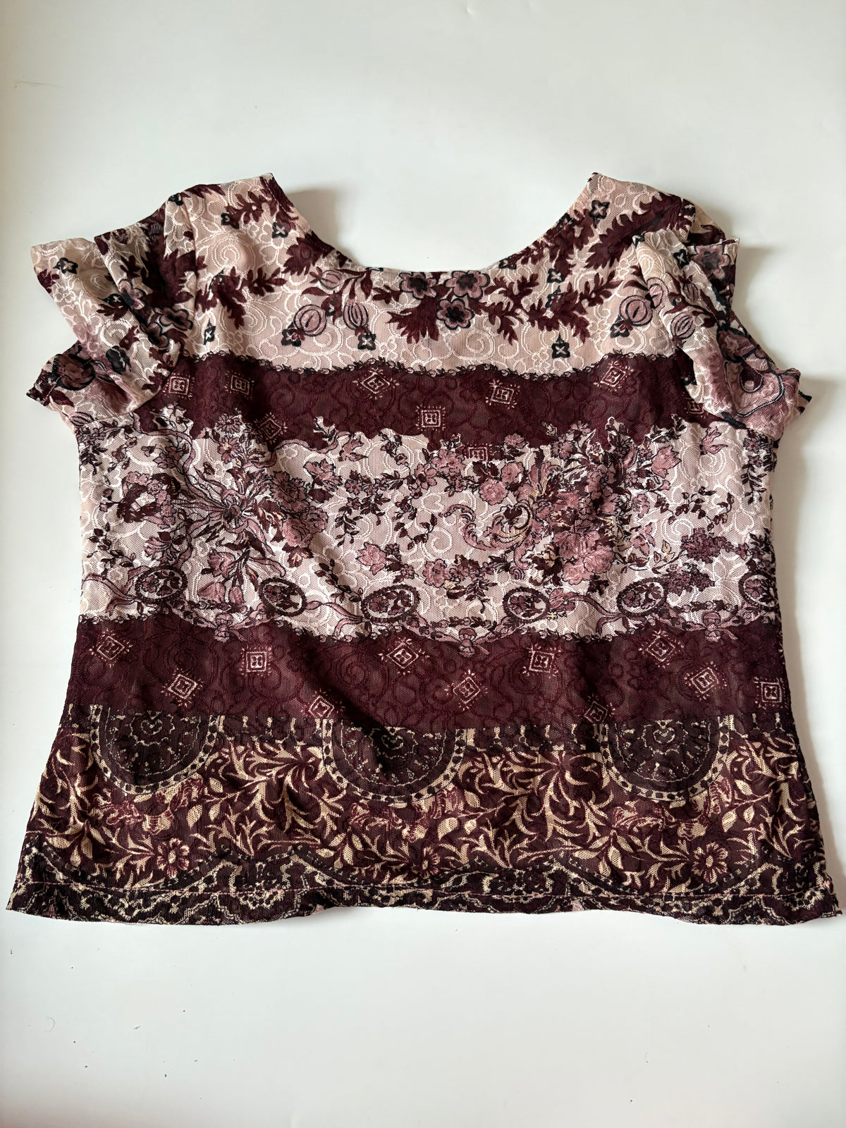 purple printed mesh top ( 40-44inch)