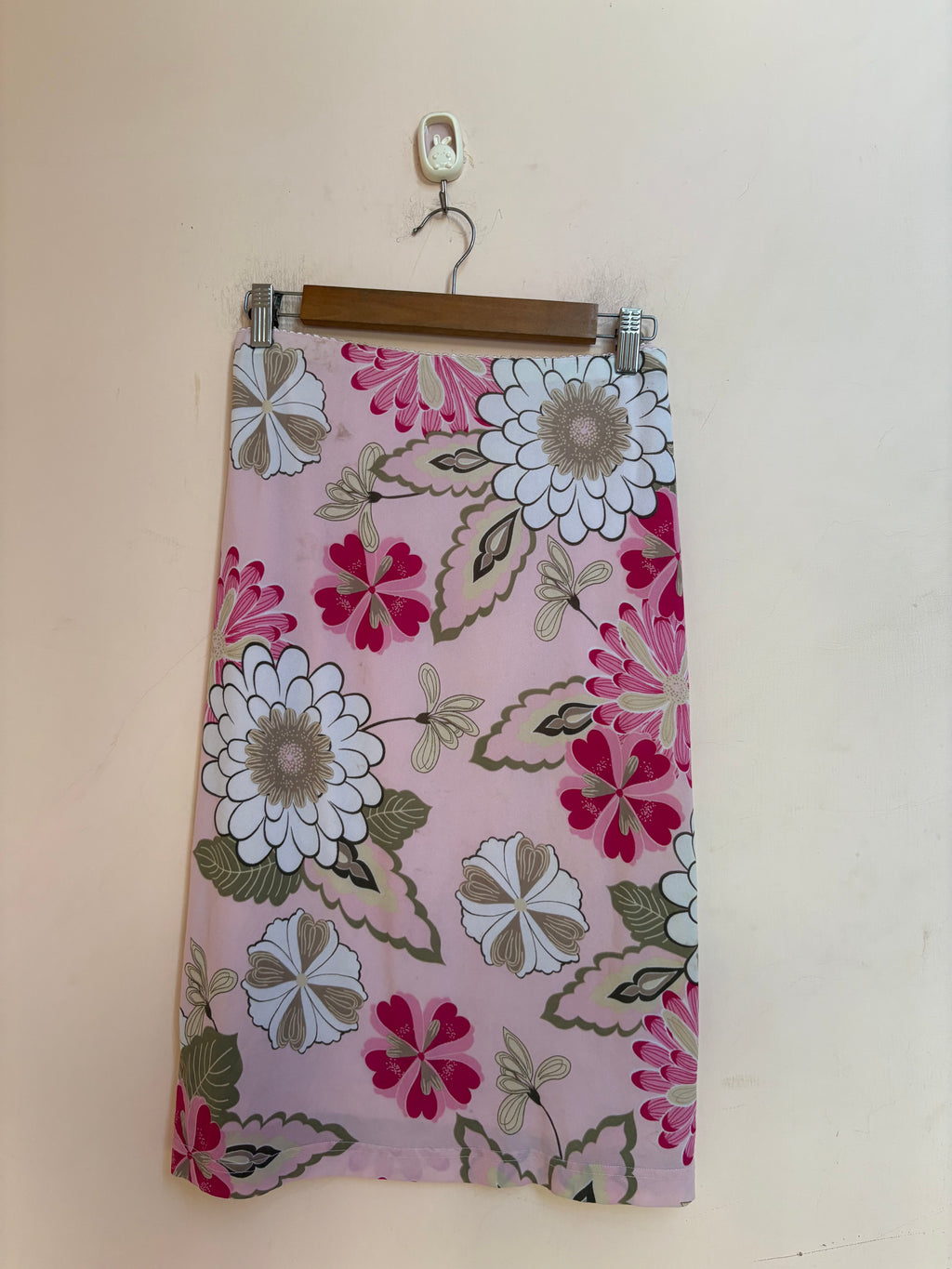 Pink floral skirt(34 inch)