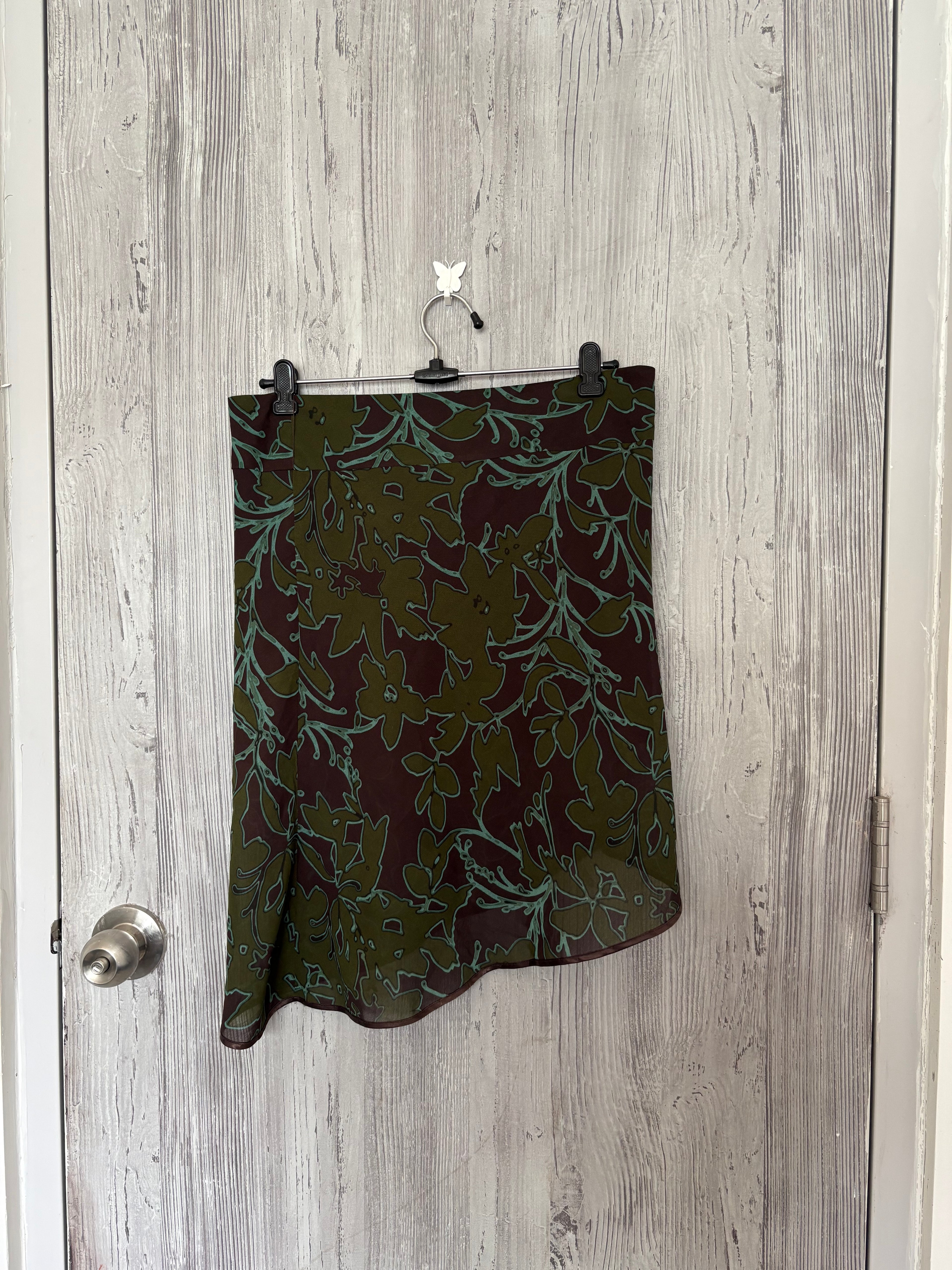 Olive asymmetrical skirt(32inch)
