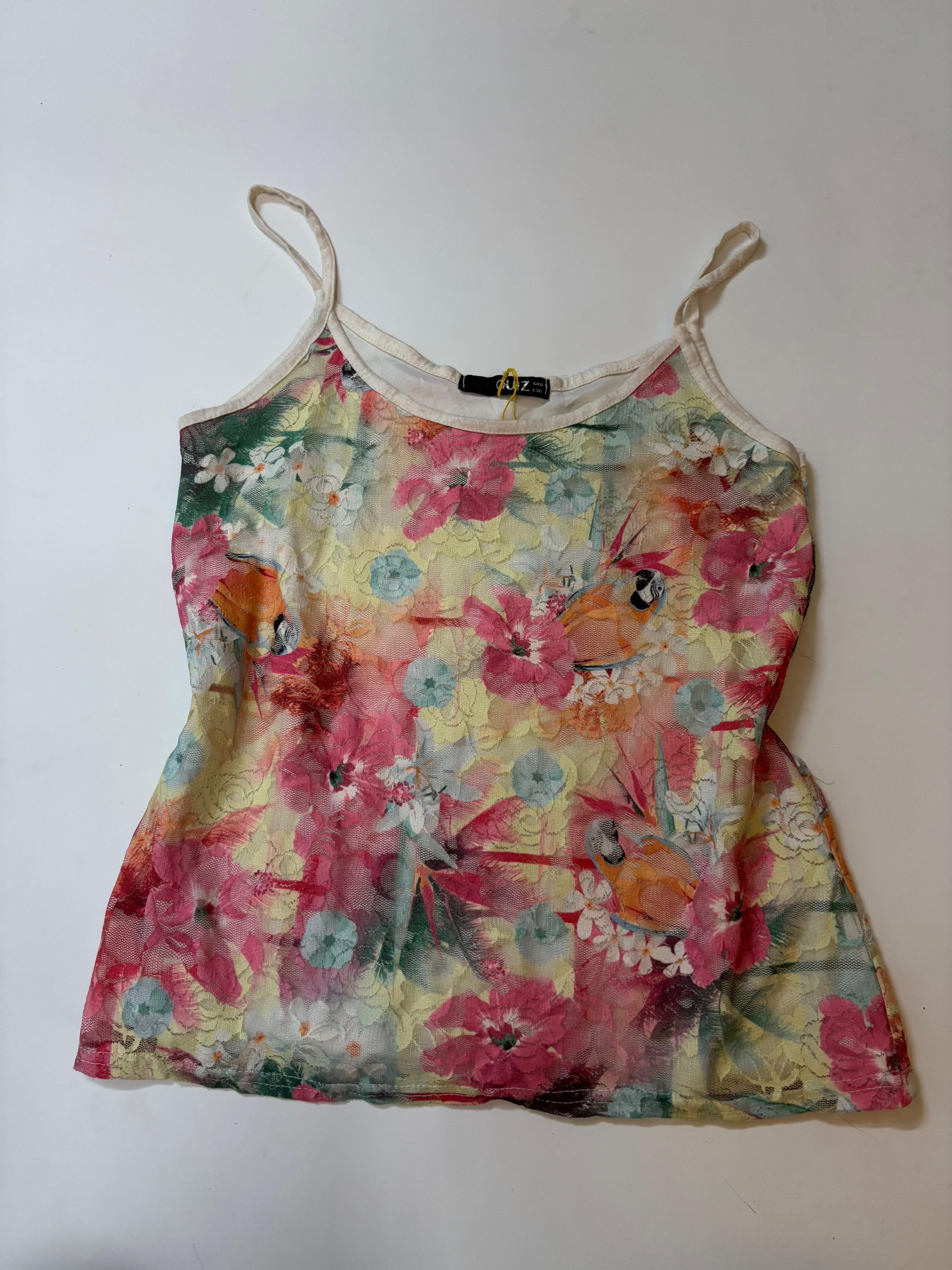 Quiz floral colourful net top(32-36 inch)