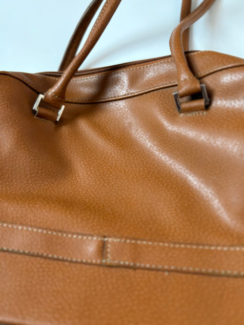 beige hand bag