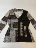 Isabel D made in Italy floral checks top(42-46 inch)