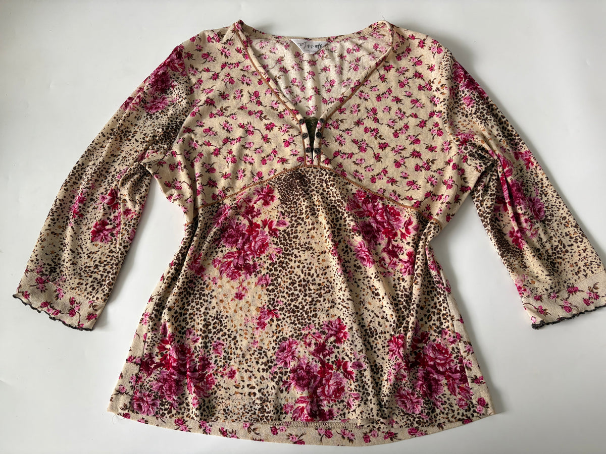 Chiau ling floral top(40-42 inch)