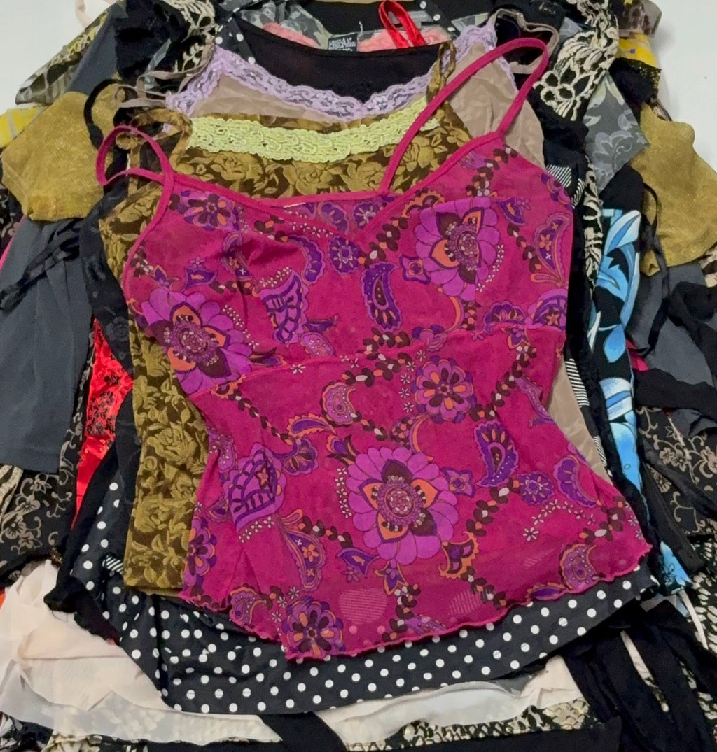 Pink floral cami top(32)